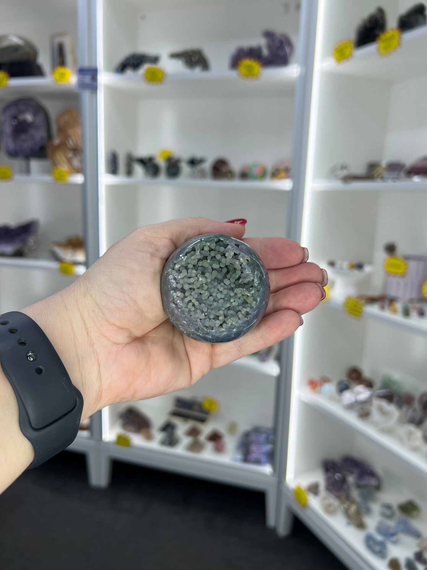 Grape Agate Sphere with Stand