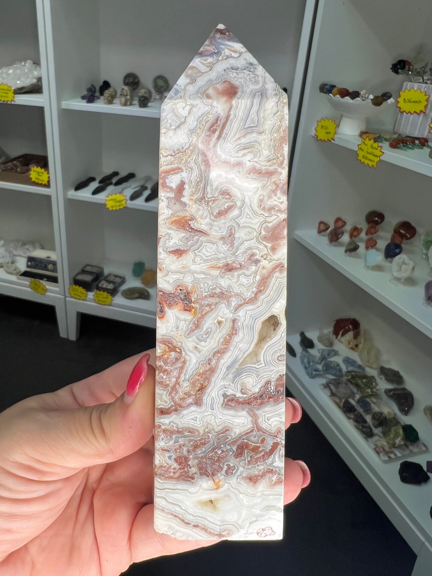 Mexican Lace Agate Tower