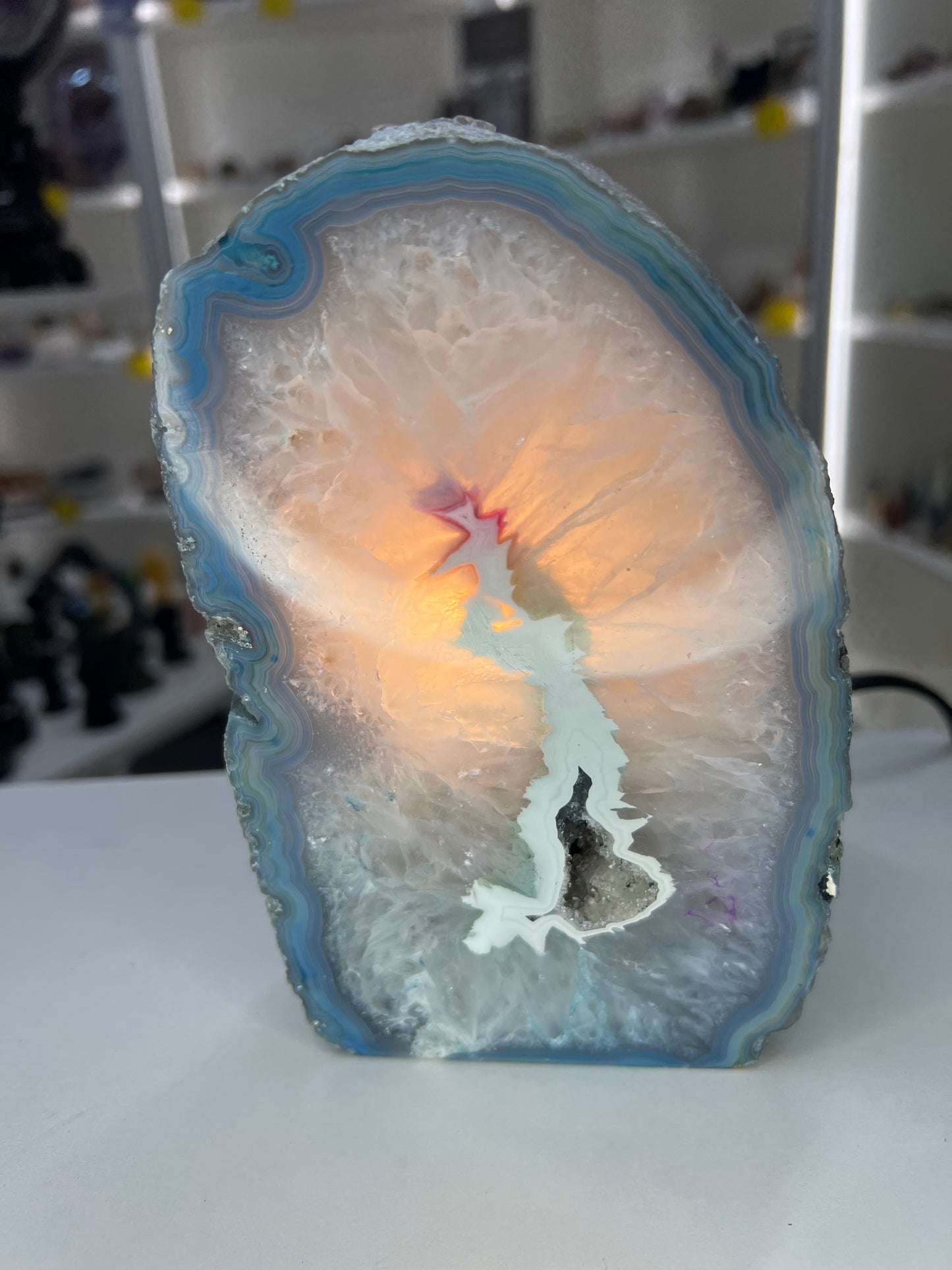 Blue Agate Lamp