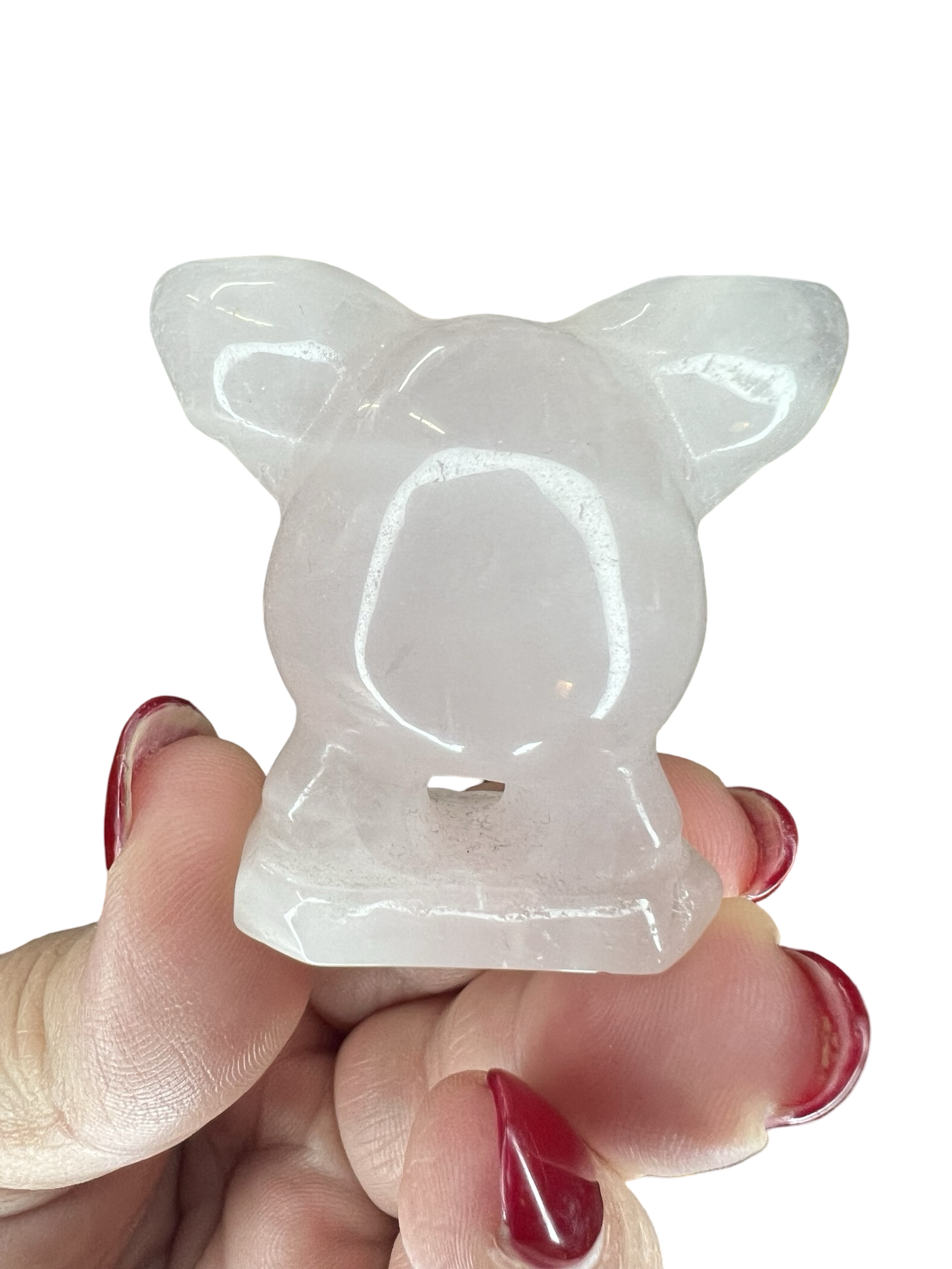 Rose Quartz Pig Carving