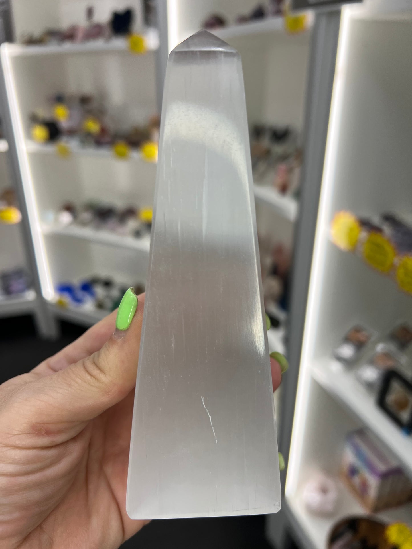 Selenite Moon Phase Tower