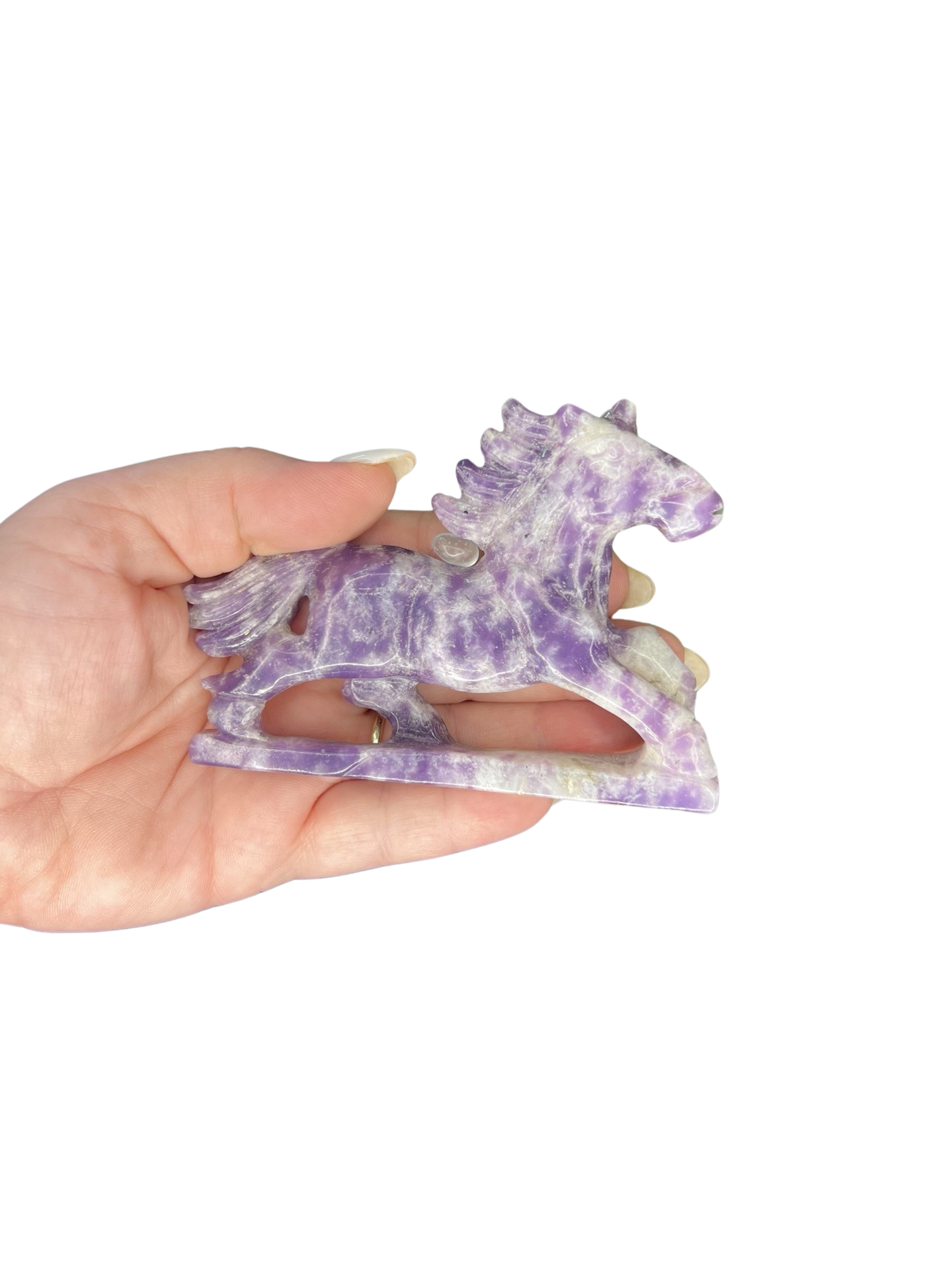 Lepidolite Unicorn Carving
