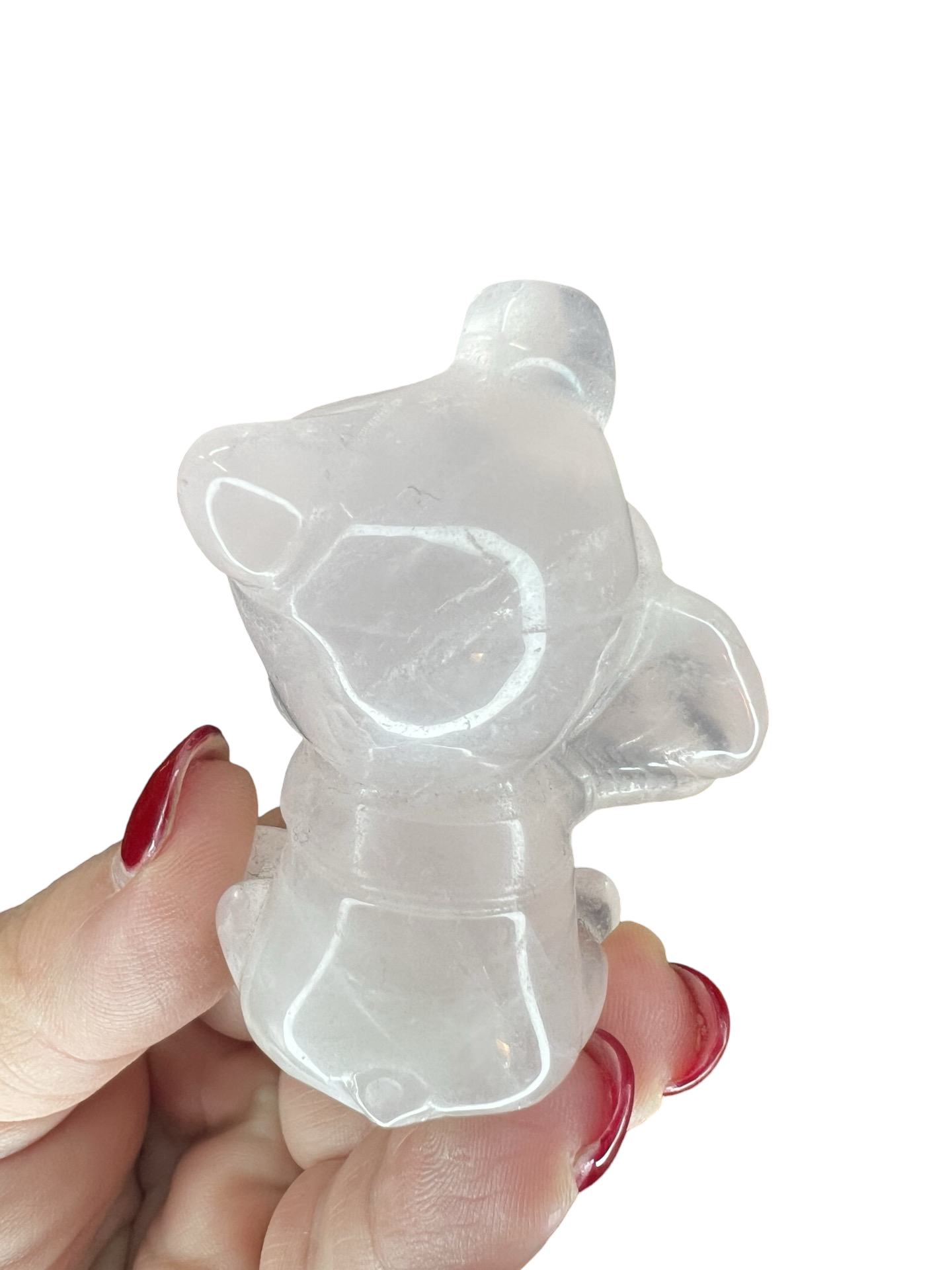 Rose Quartz Winnie the Pooh Carving