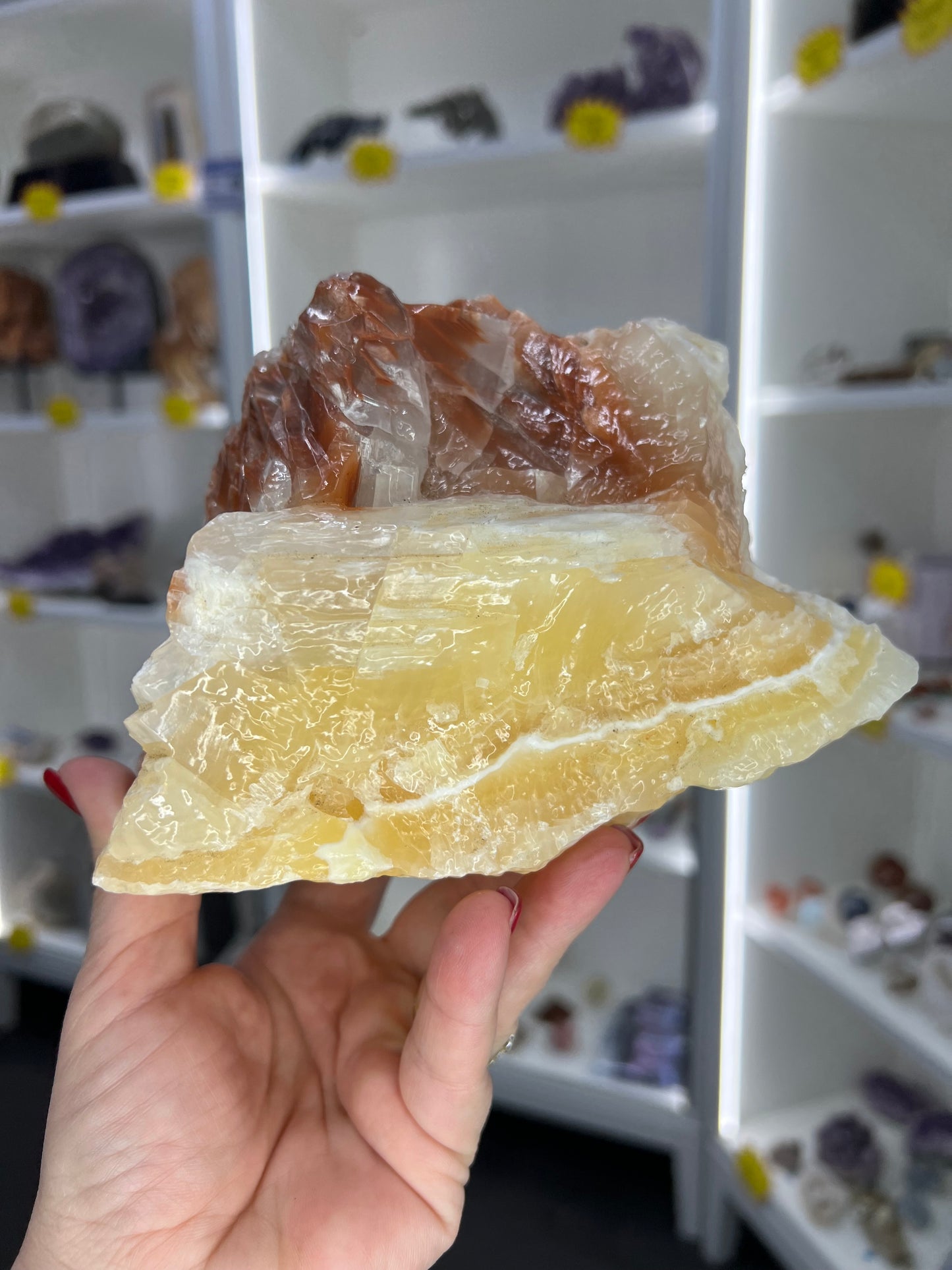 Rainbow Calcite Cluster