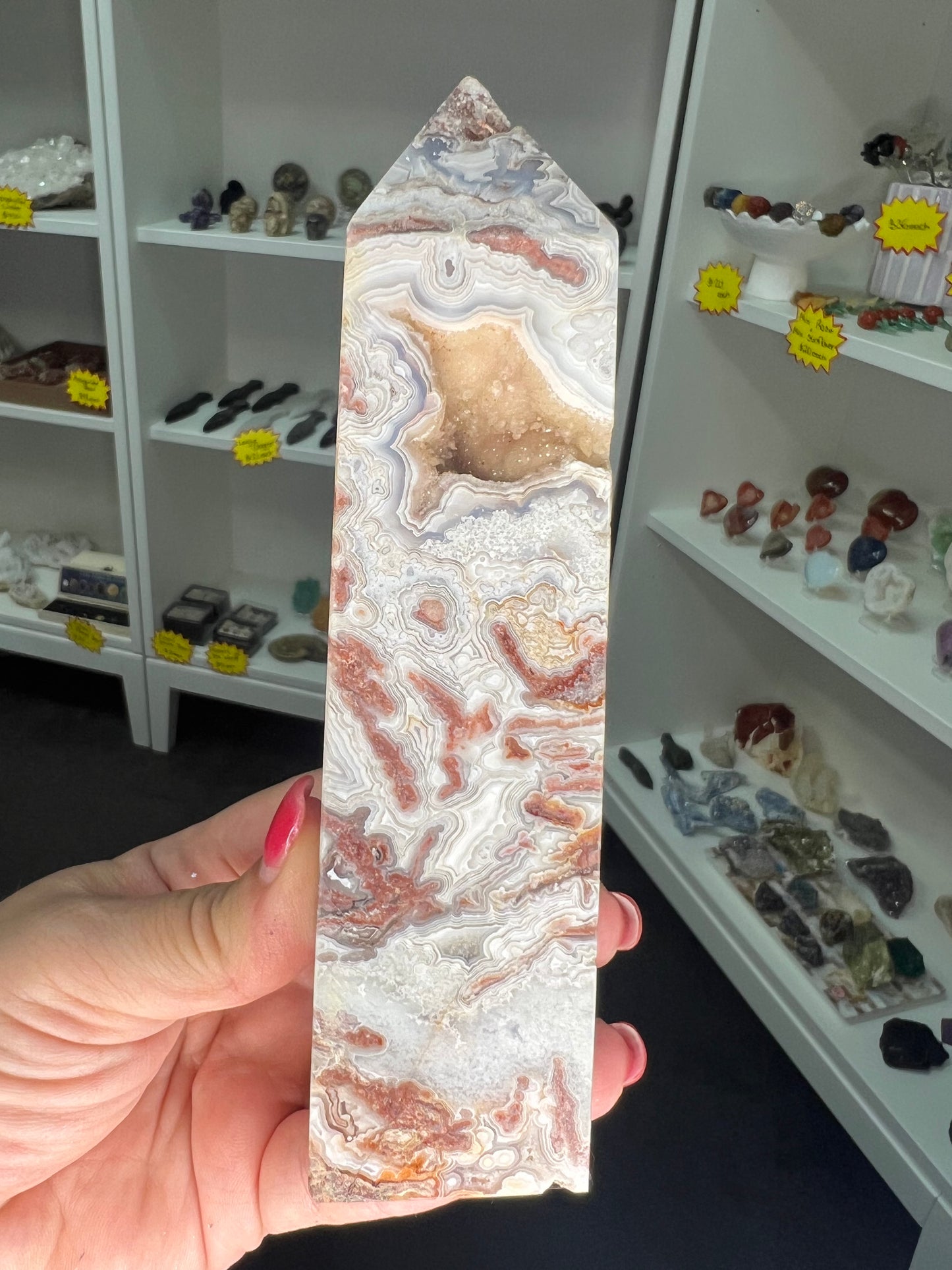 Mexican Lace Agate Tower