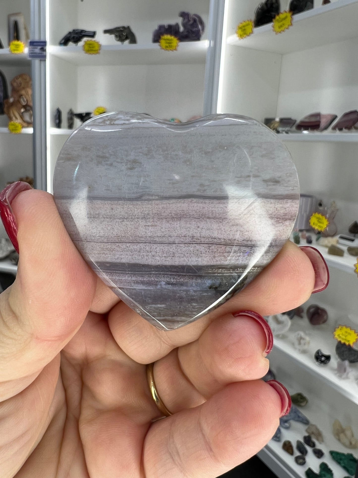 Banded Ocean Jasper HeartApprox