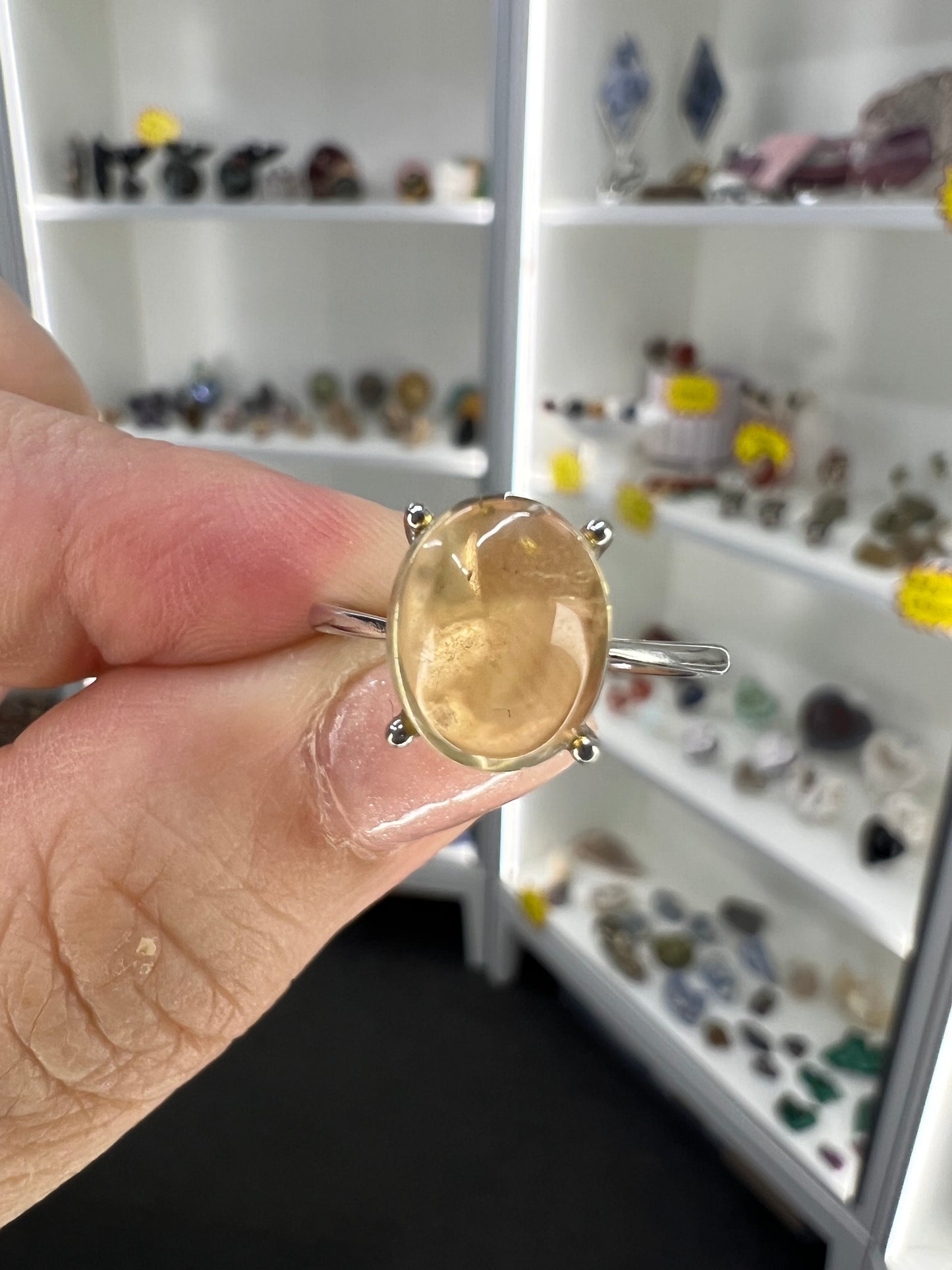 Citrine Sterling Silver Ring (Size Adjustable)