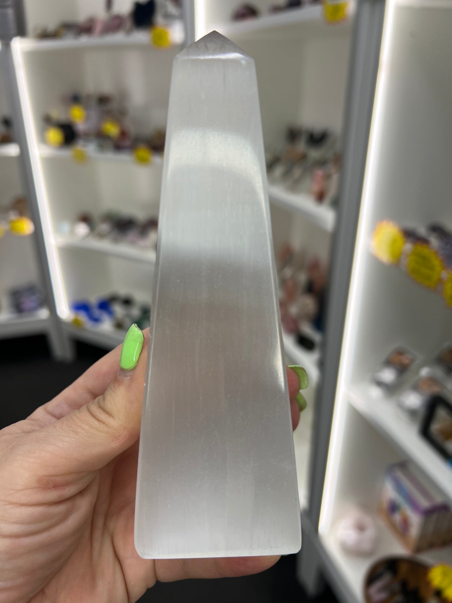 Selenite Moon Phase Tower