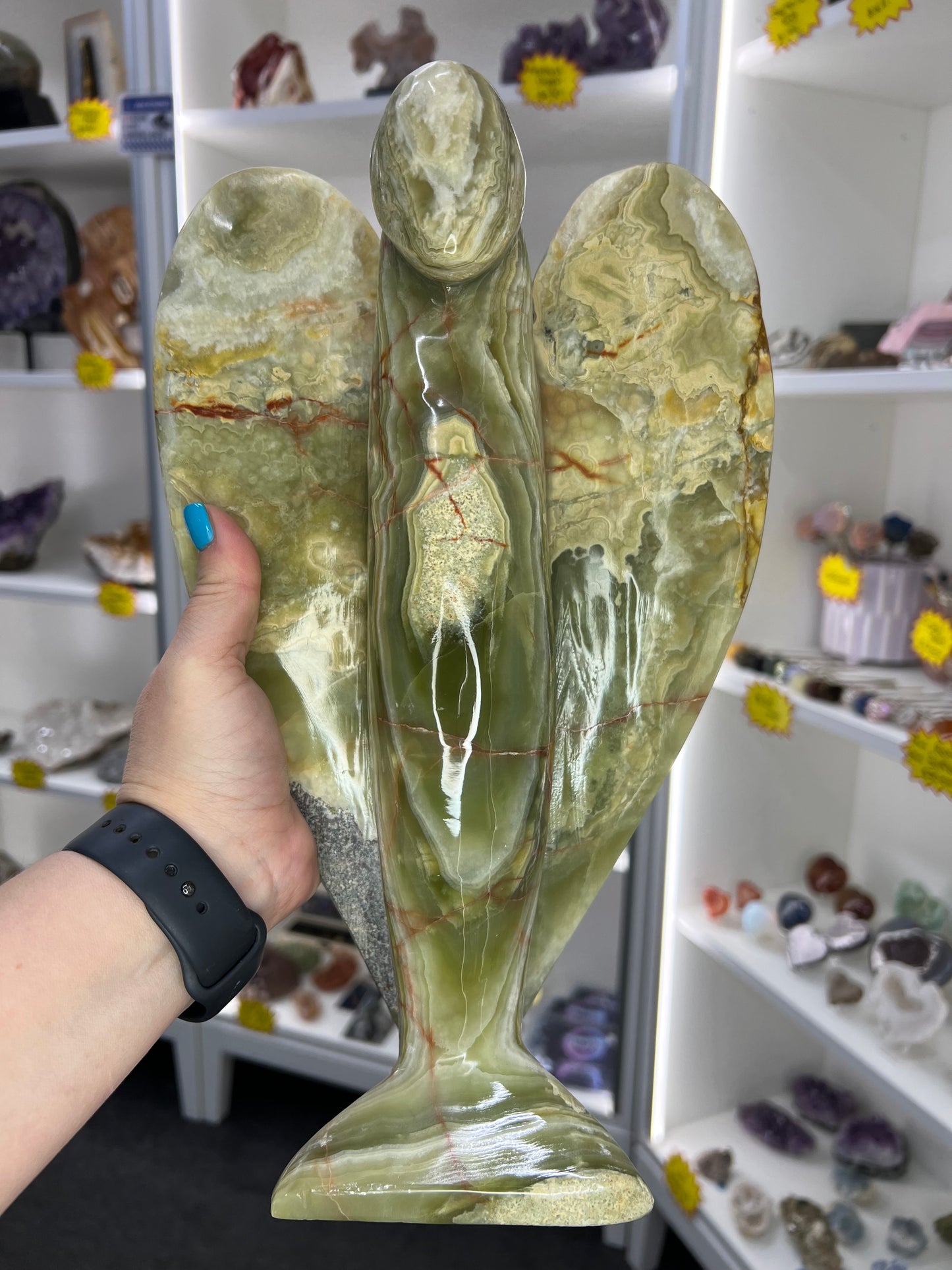 Huge Green Onyx Angel