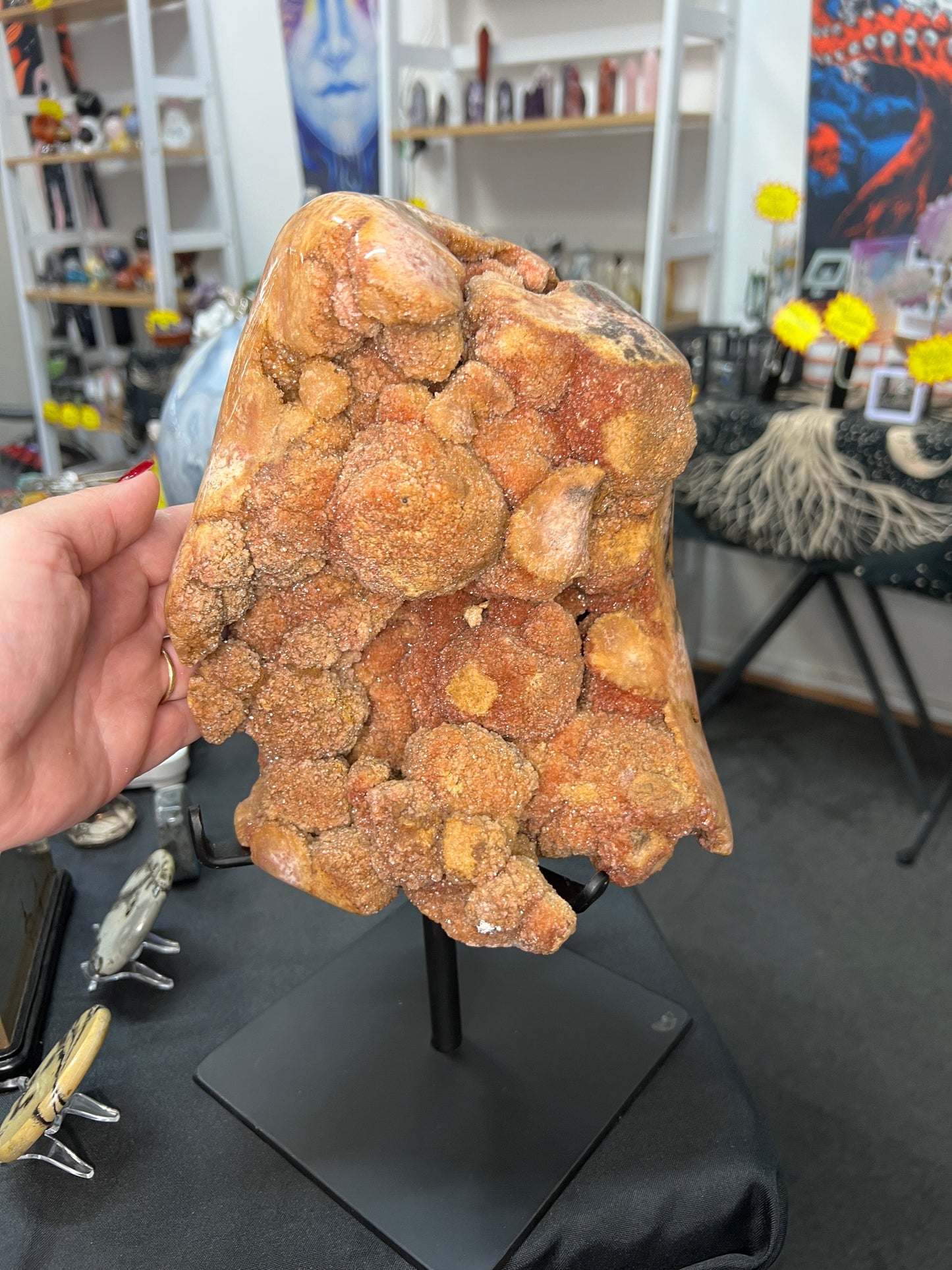 Pink Amethyst Specimen on Stand