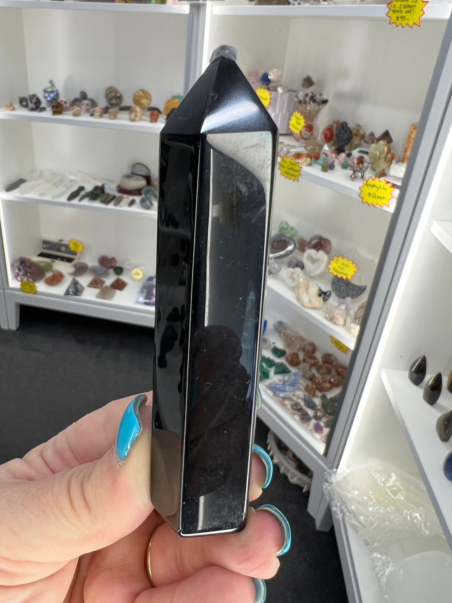 Black Obsidian Chakra Tower