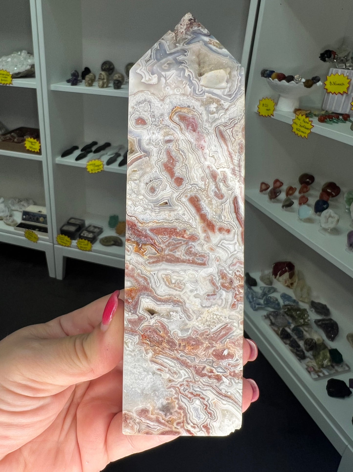 Mexican Lace Agate Tower