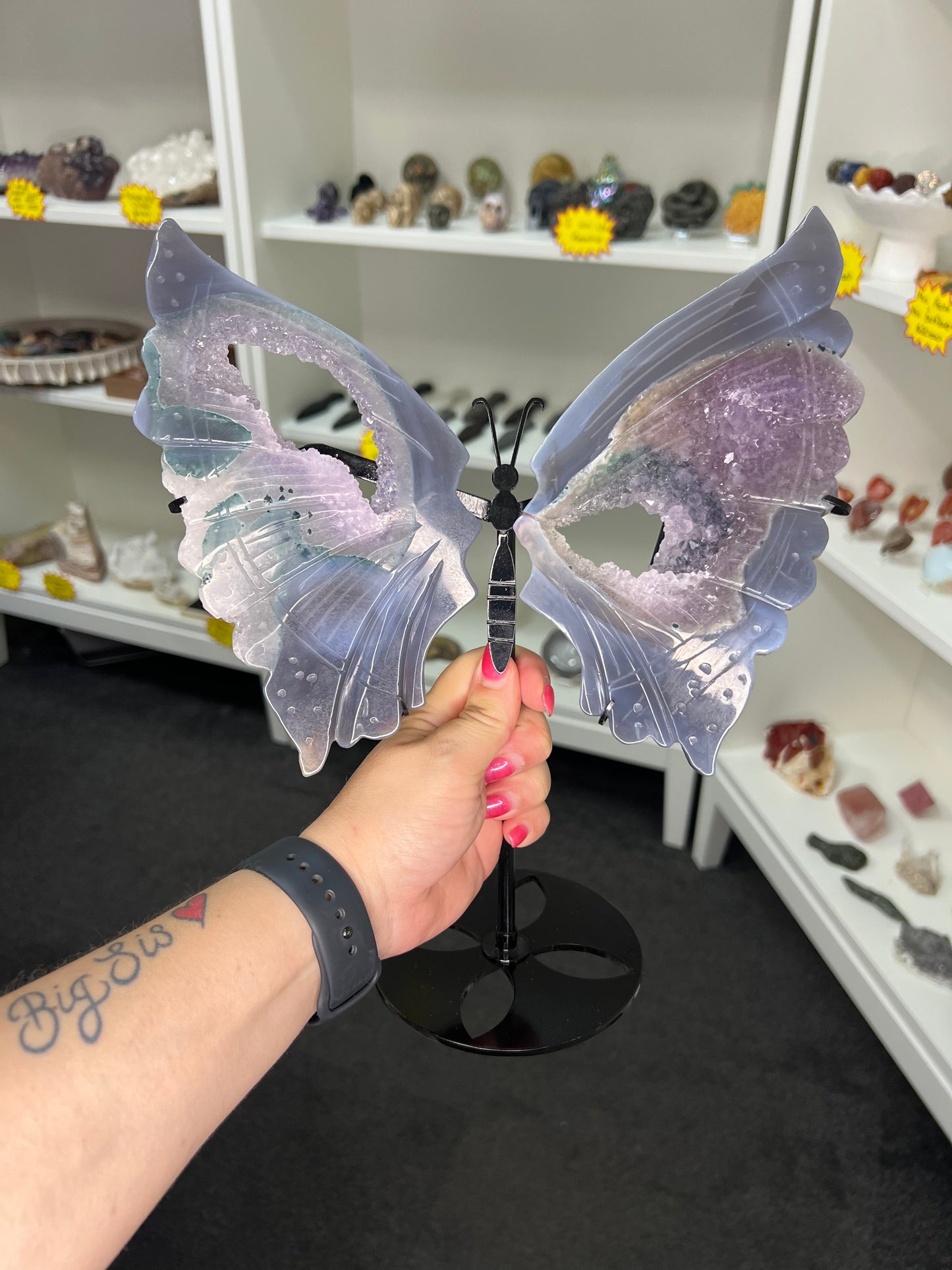 Amethyst x Agate Butterfly