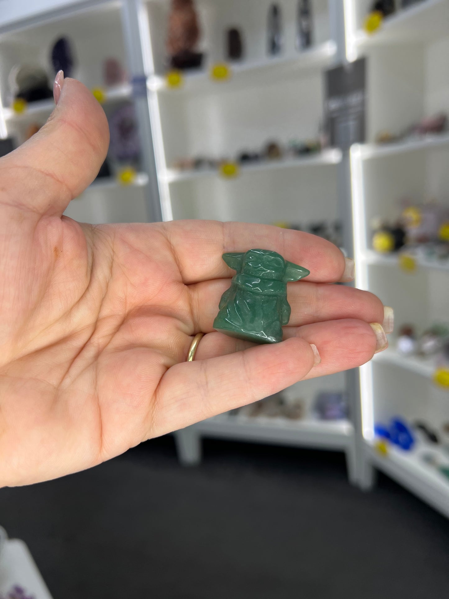 Green Aventurine Yoda