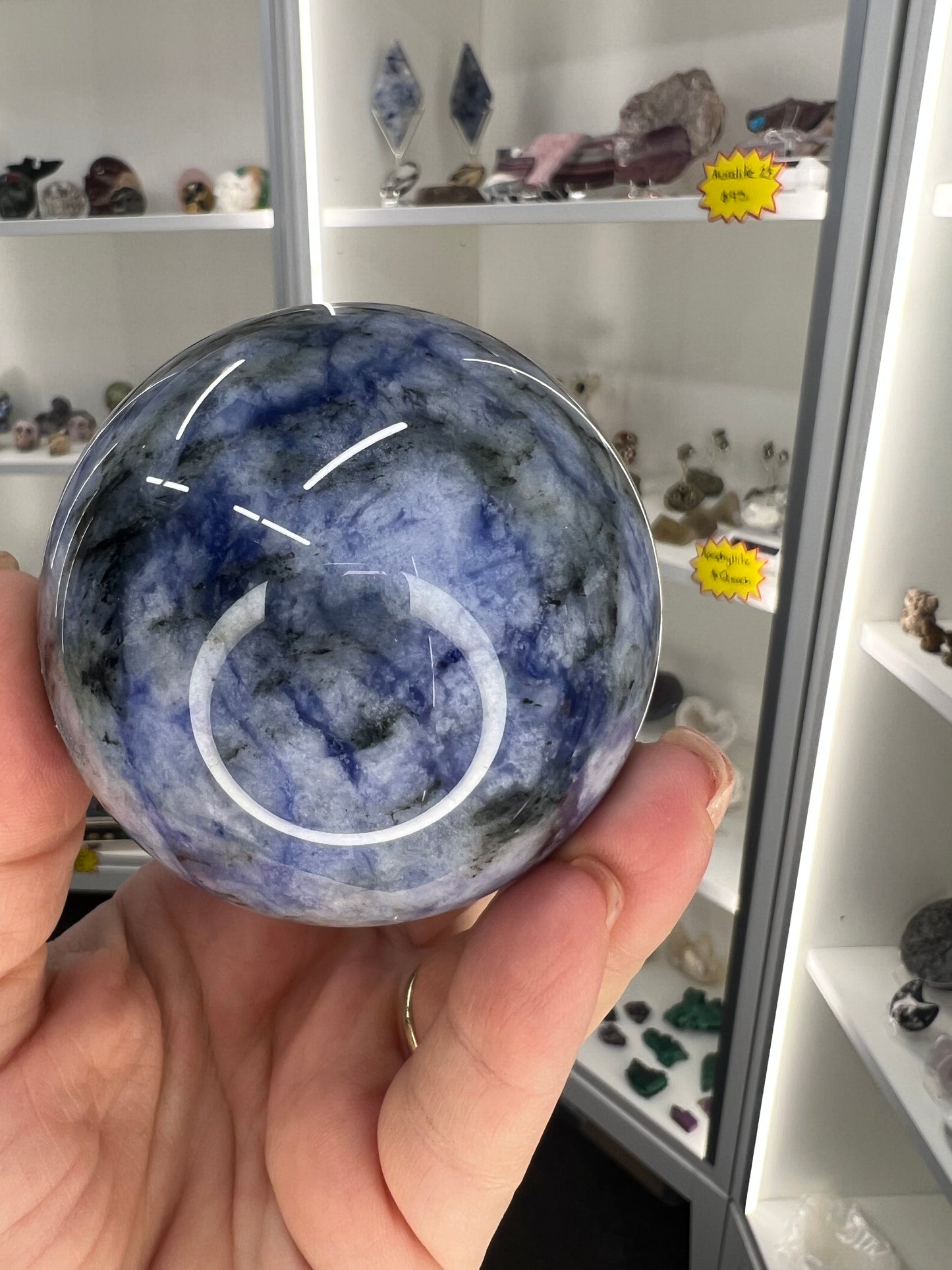 Dumortierite Sphere with Stand