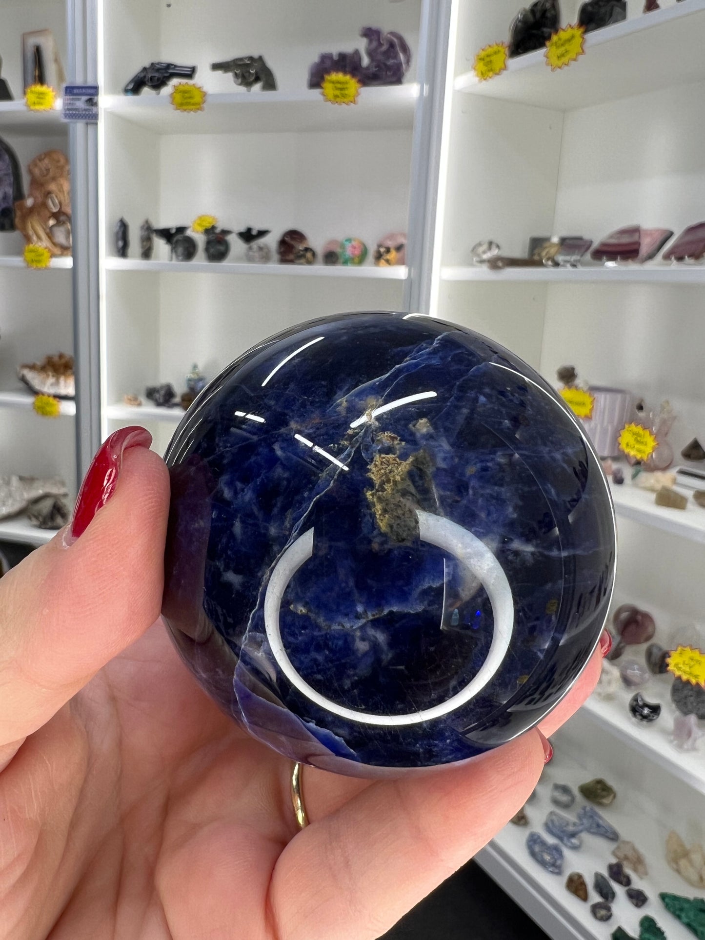 Sodalite Sphere with Stand