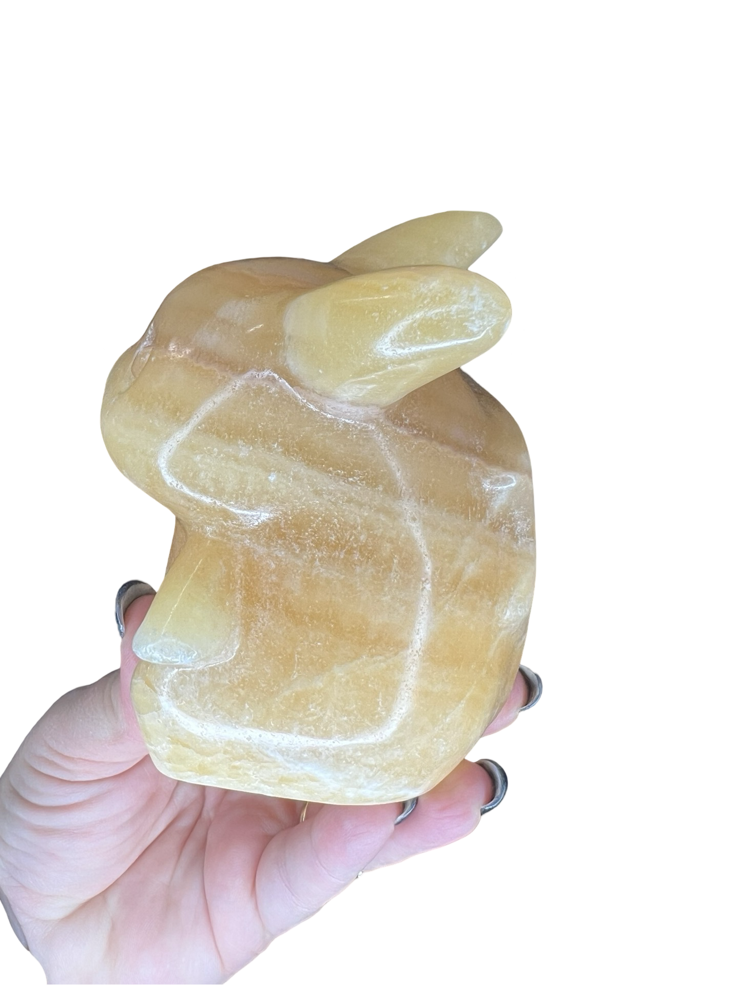 Honey Calcite Pikachu Carving