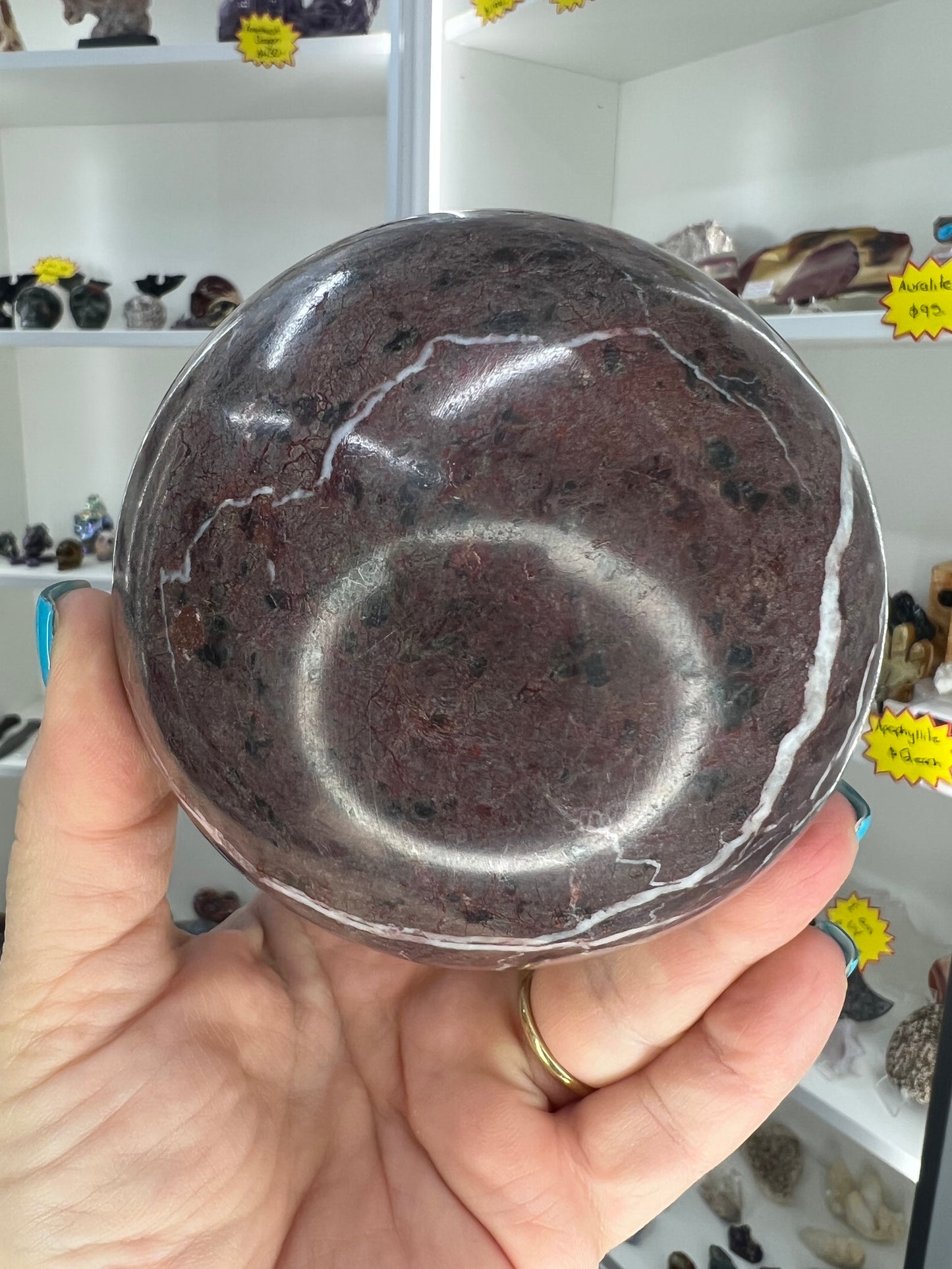 Red Onyx Sphere on Stand