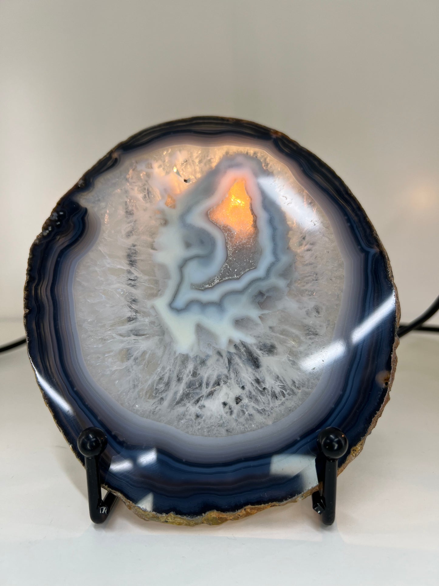 Agate Slice Lamp