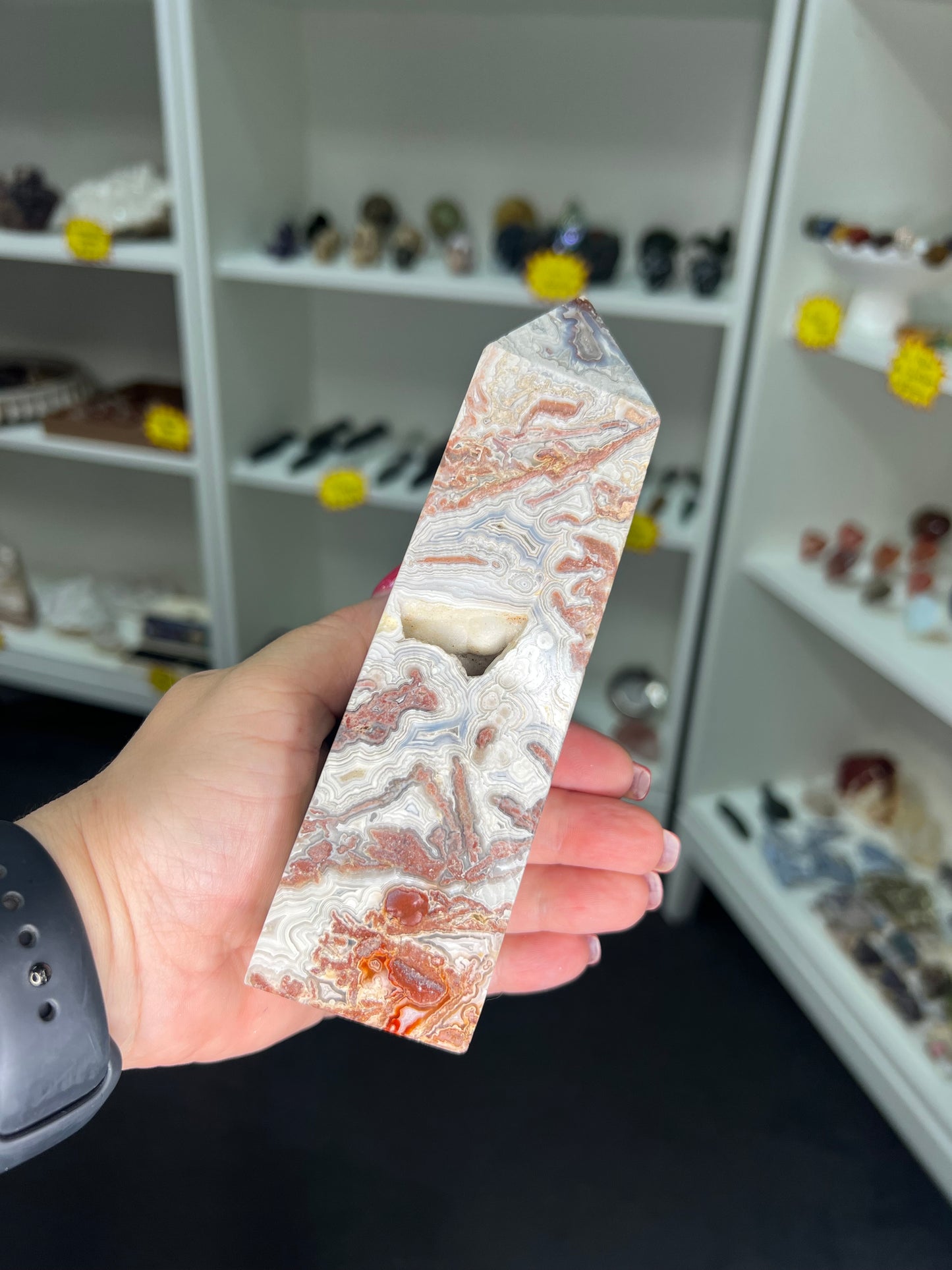 Mexican Lace Agate Tower