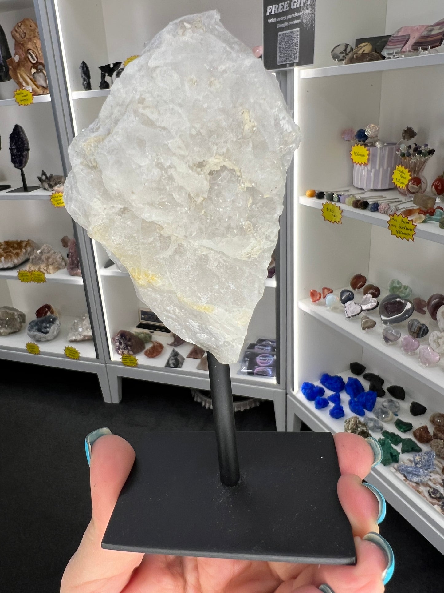 Clear Quartz Cluster on Stand
