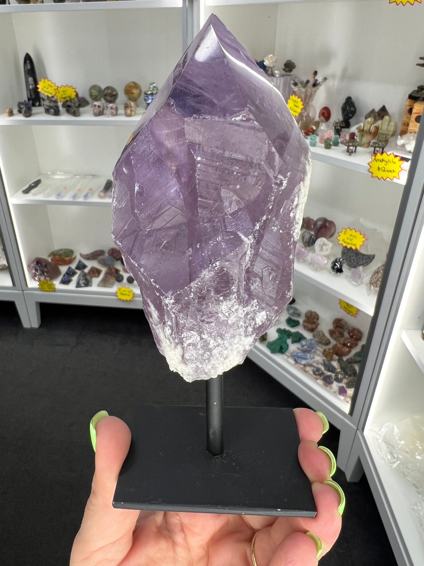 Amethyst Point on Stand