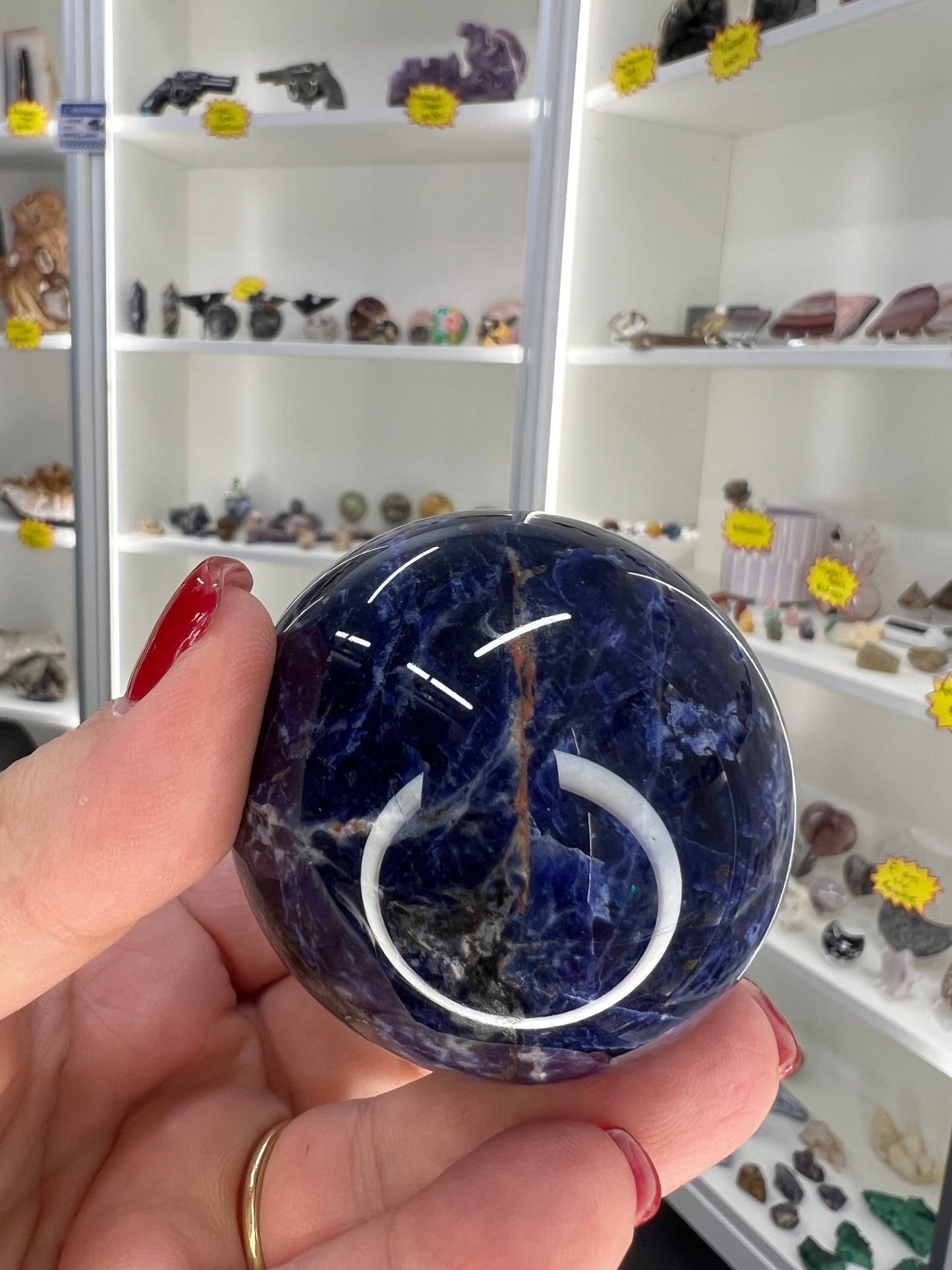Sodalite Sphere with Stand