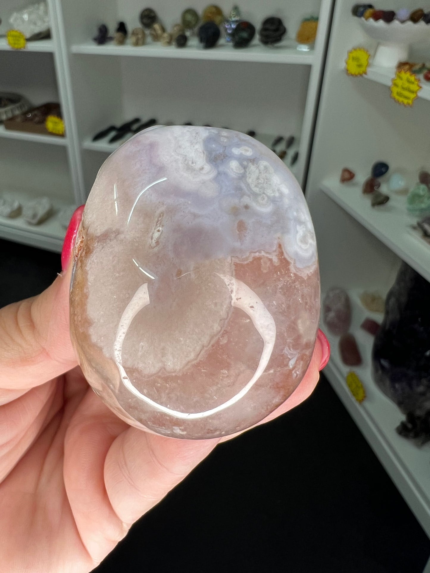 Flower Agate Skull