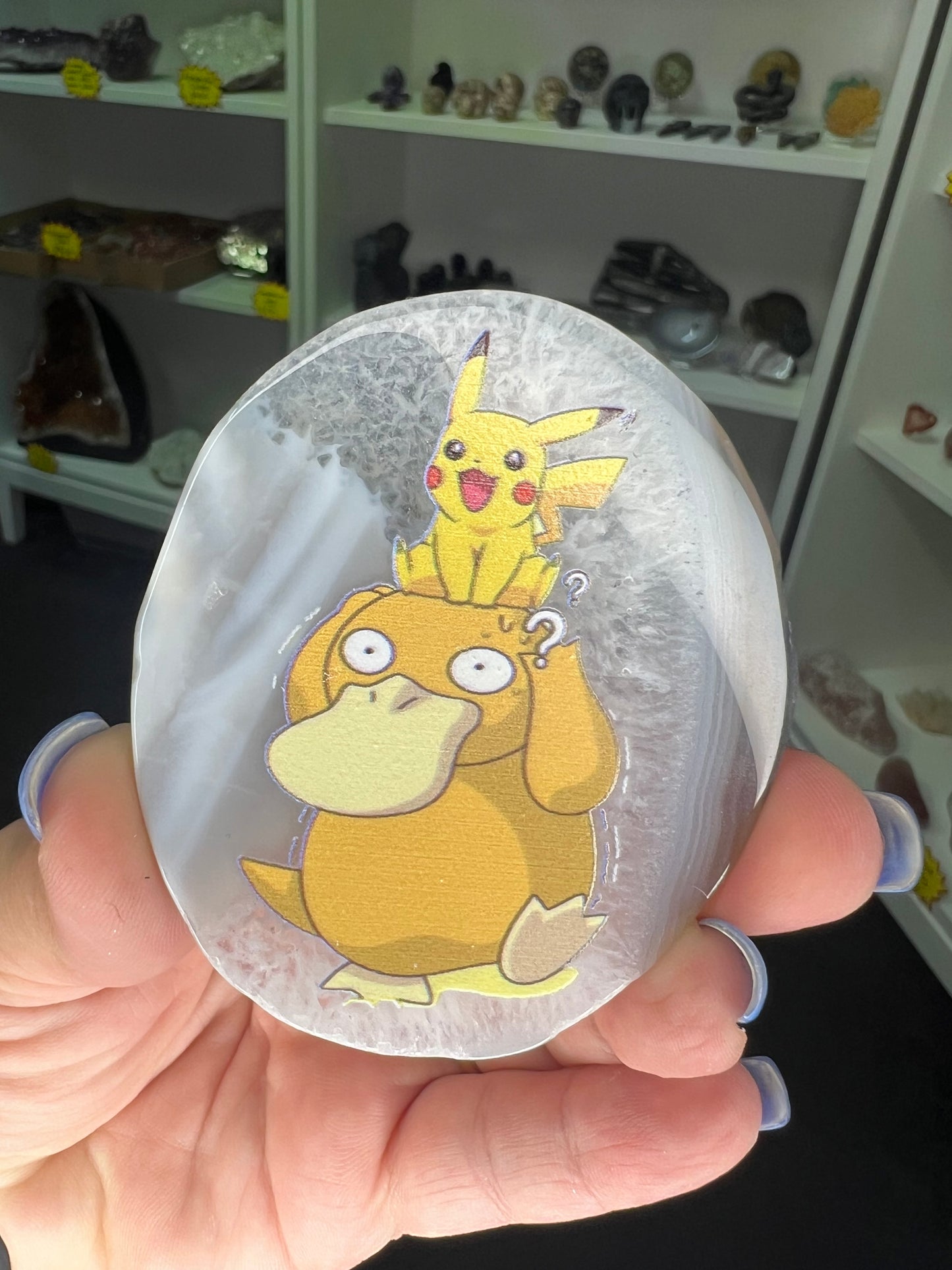 Agate Slice with Pokemon Print
