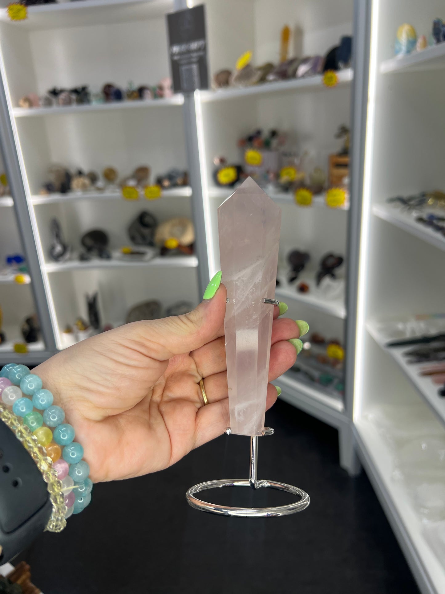 Rose Quartz Wand with Stand