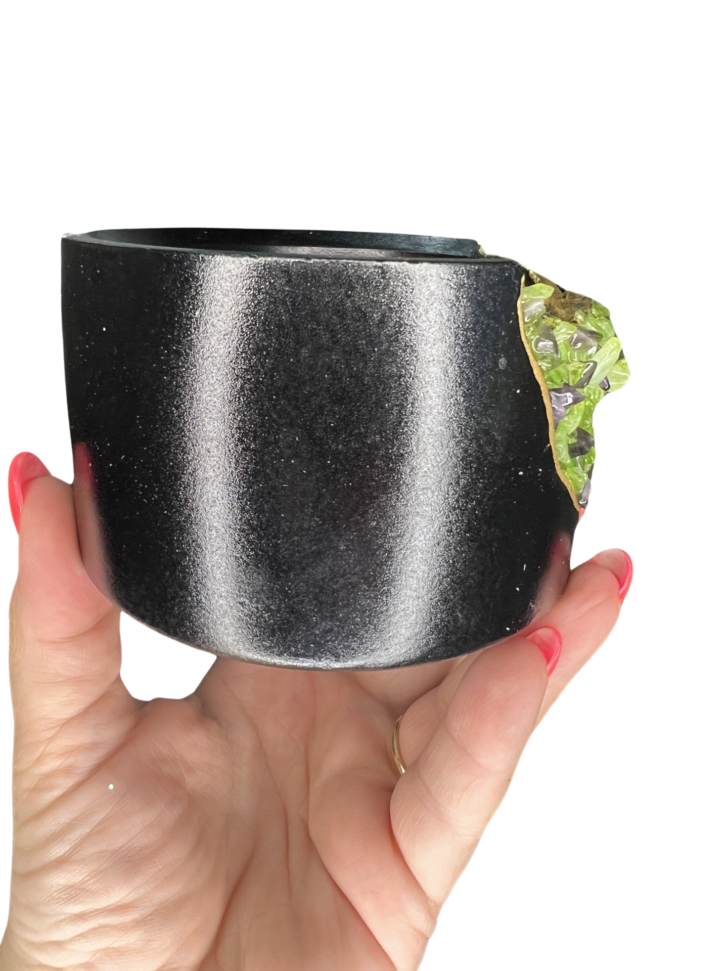 Peridot Crystal Candle