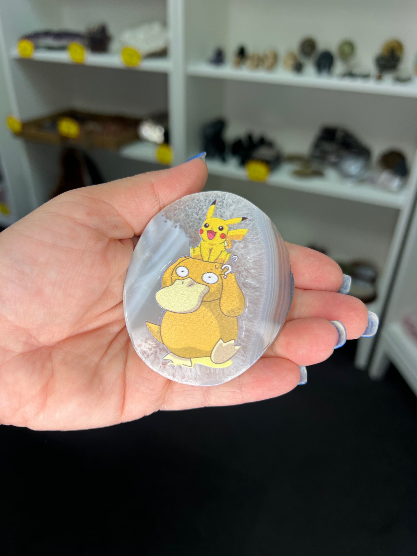Agate Slice with Pokemon Print