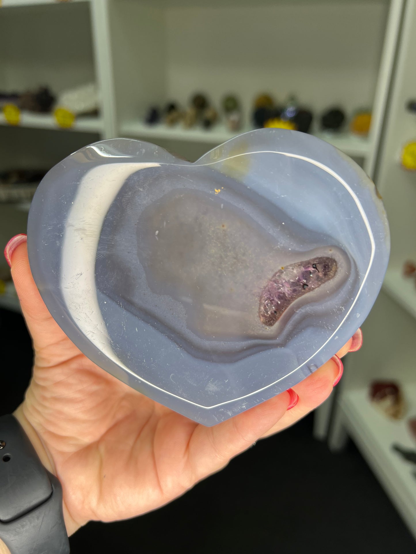 Amethyst x Agate Heart