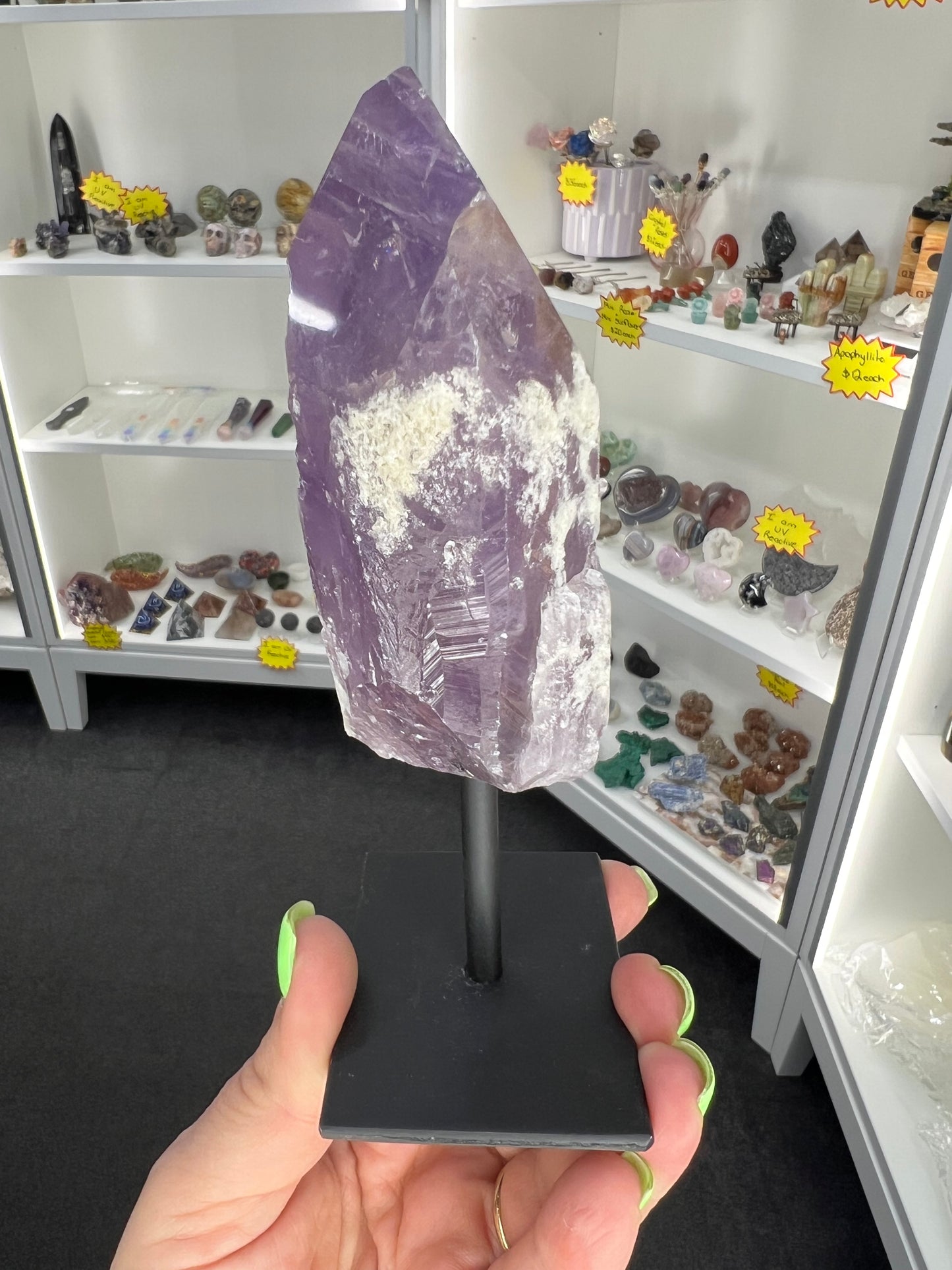 Amethyst Point on Stand