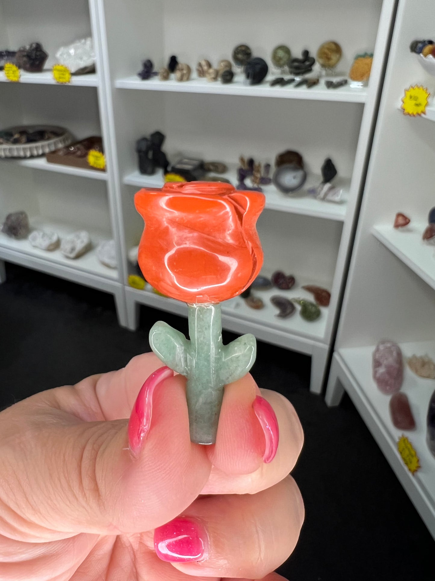 Red Jasper / Green Aventurine Rose