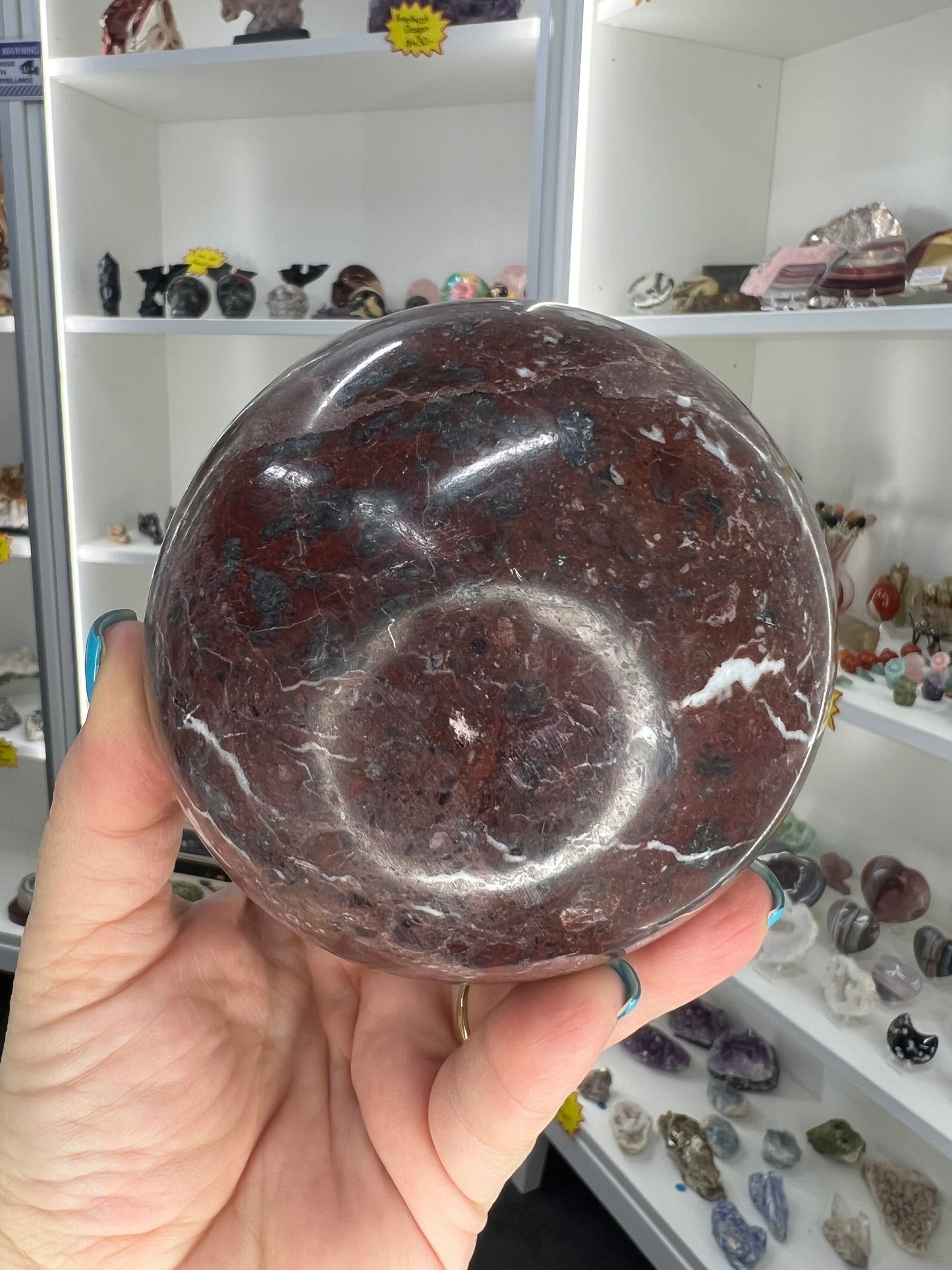 Red Onyx Sphere on Stand