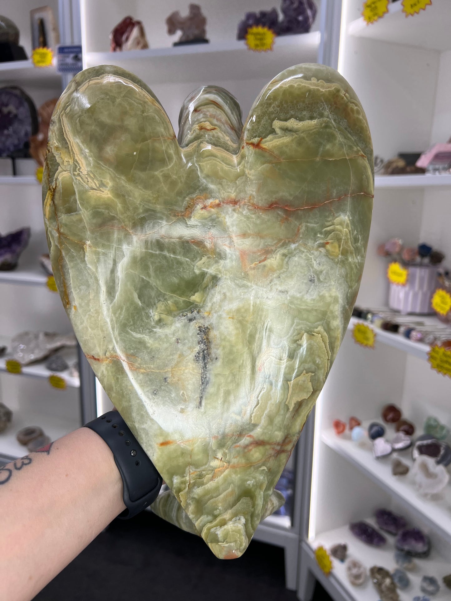 Huge Green Onyx Angel