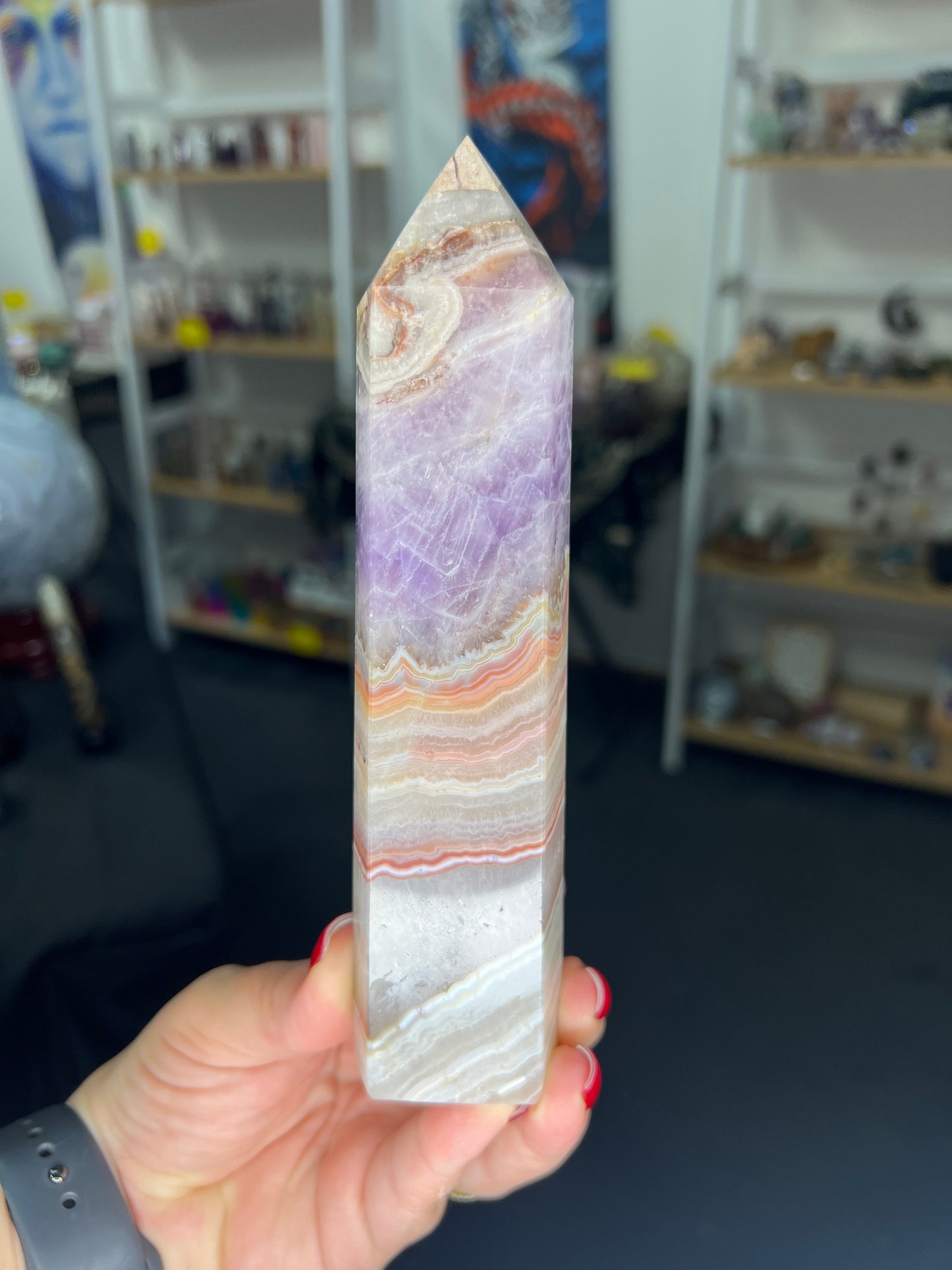 Amethyst x Mexican Lace Agate Tower