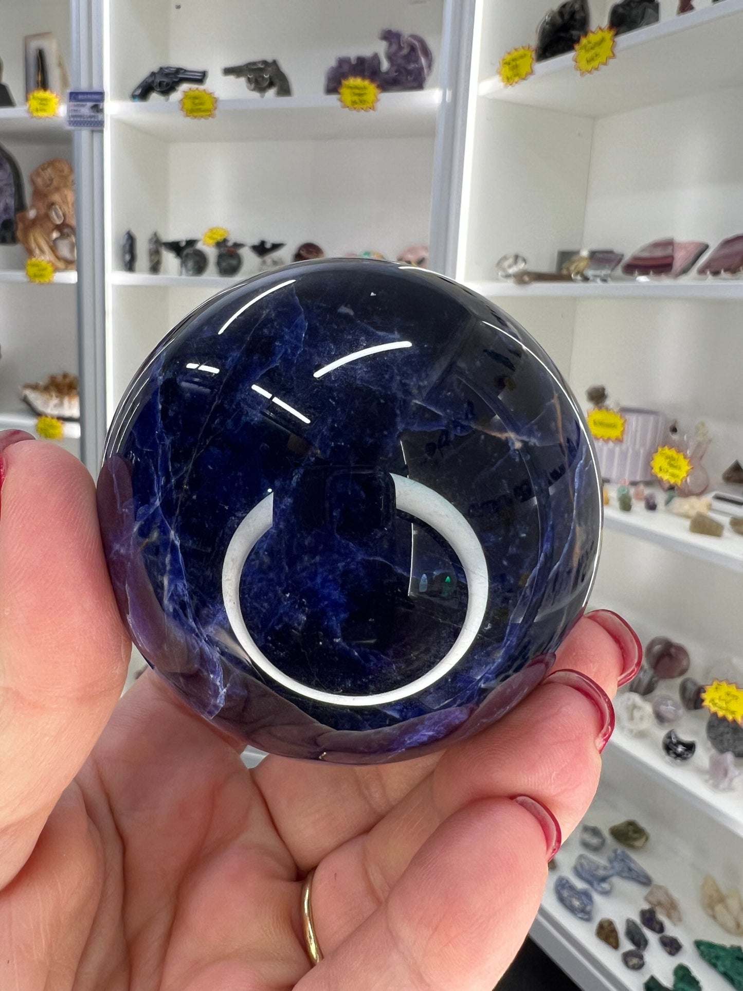 Sodalite Sphere with Stand