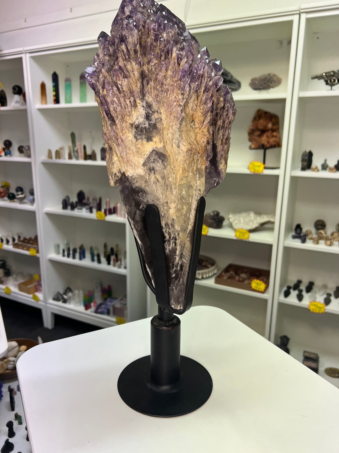 Amethyst on Metal Stand