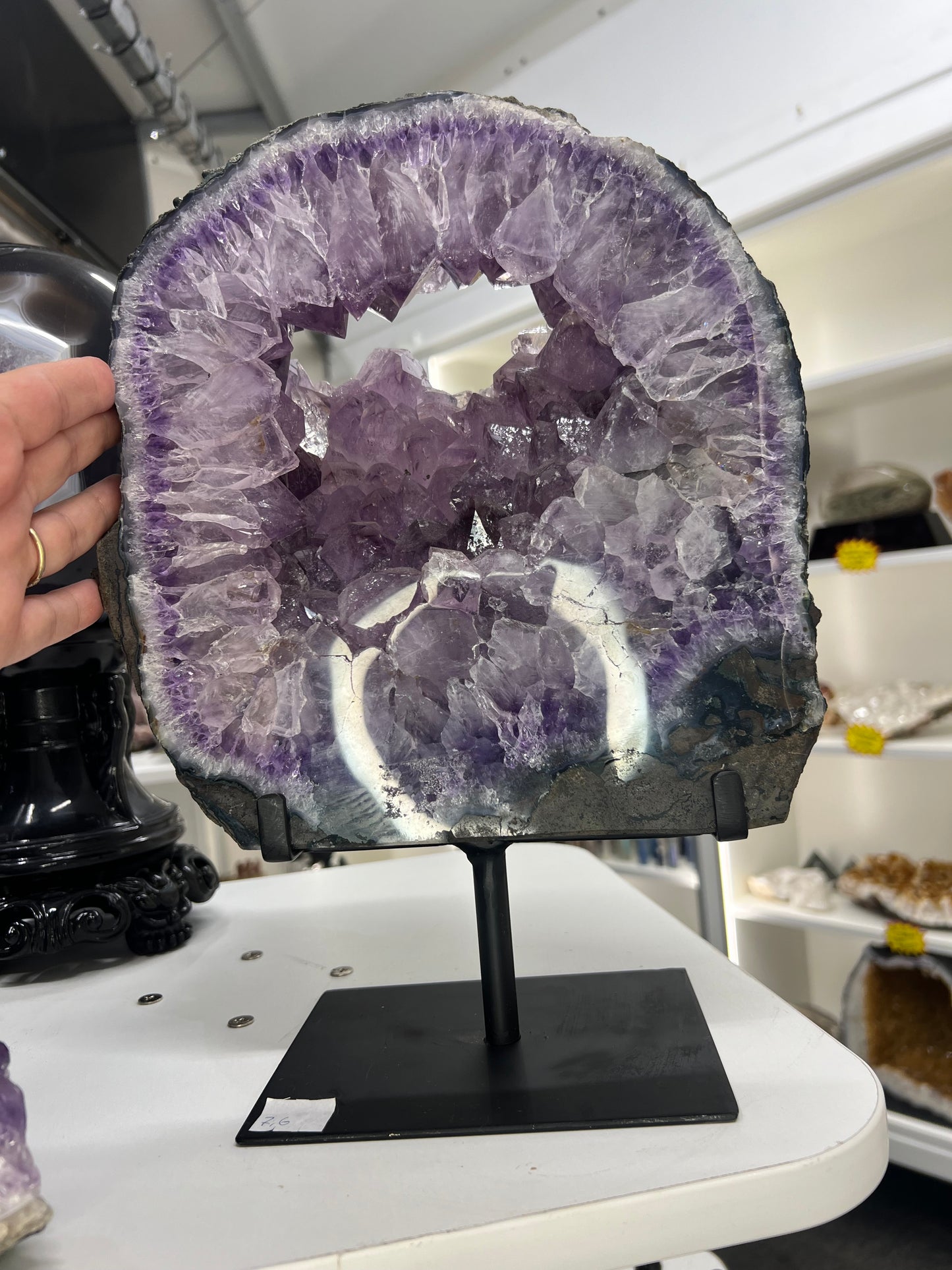 Amethyst on Metal Stand