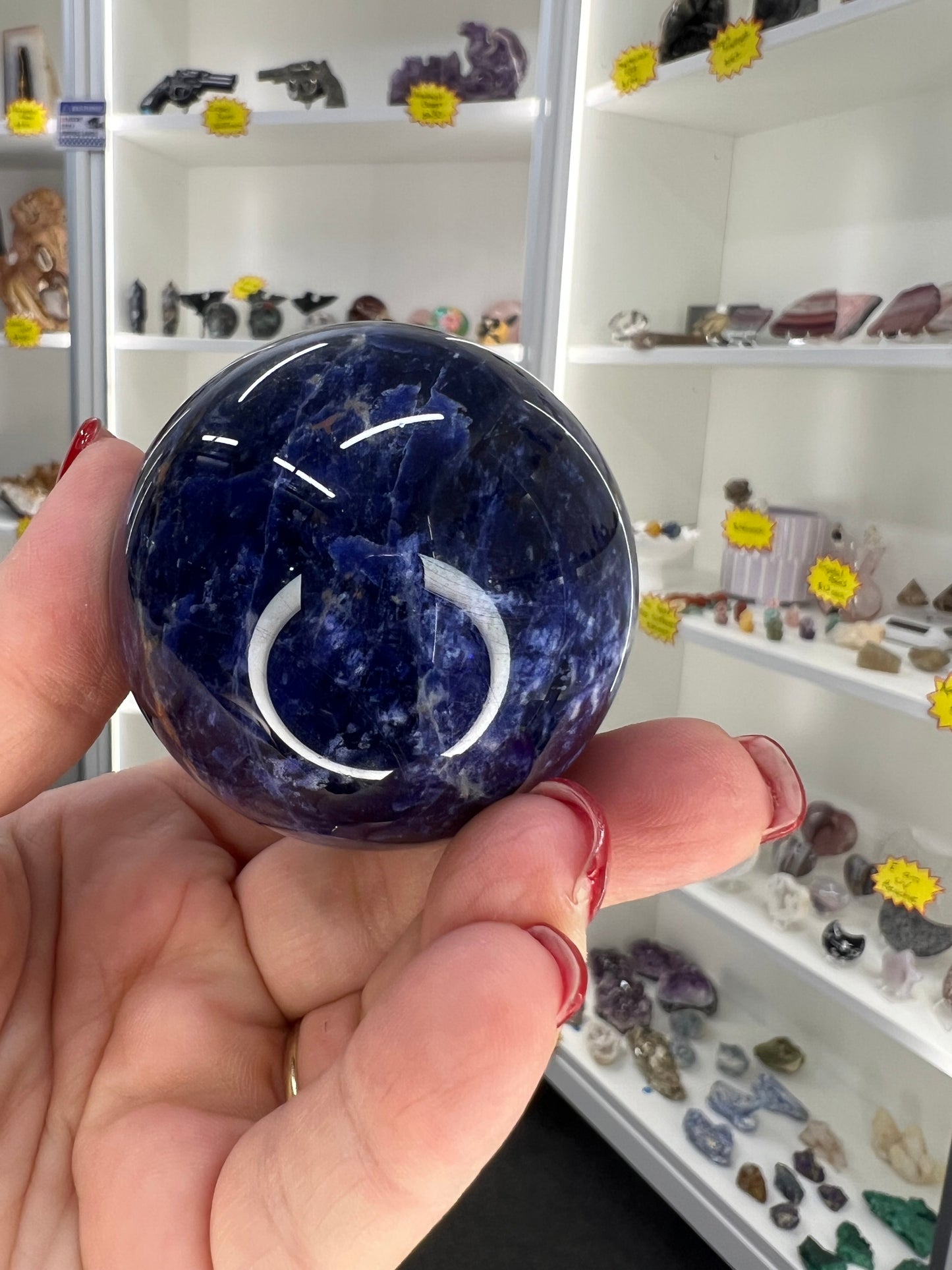 Sodalite Sphere with Stand