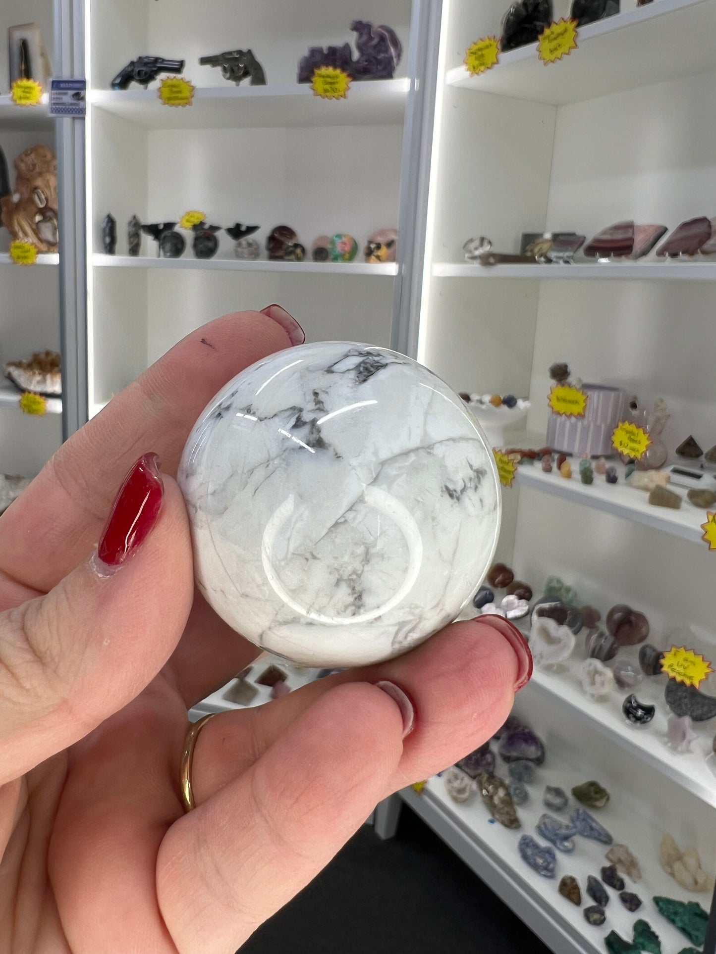 Howlite Sphere with Stand