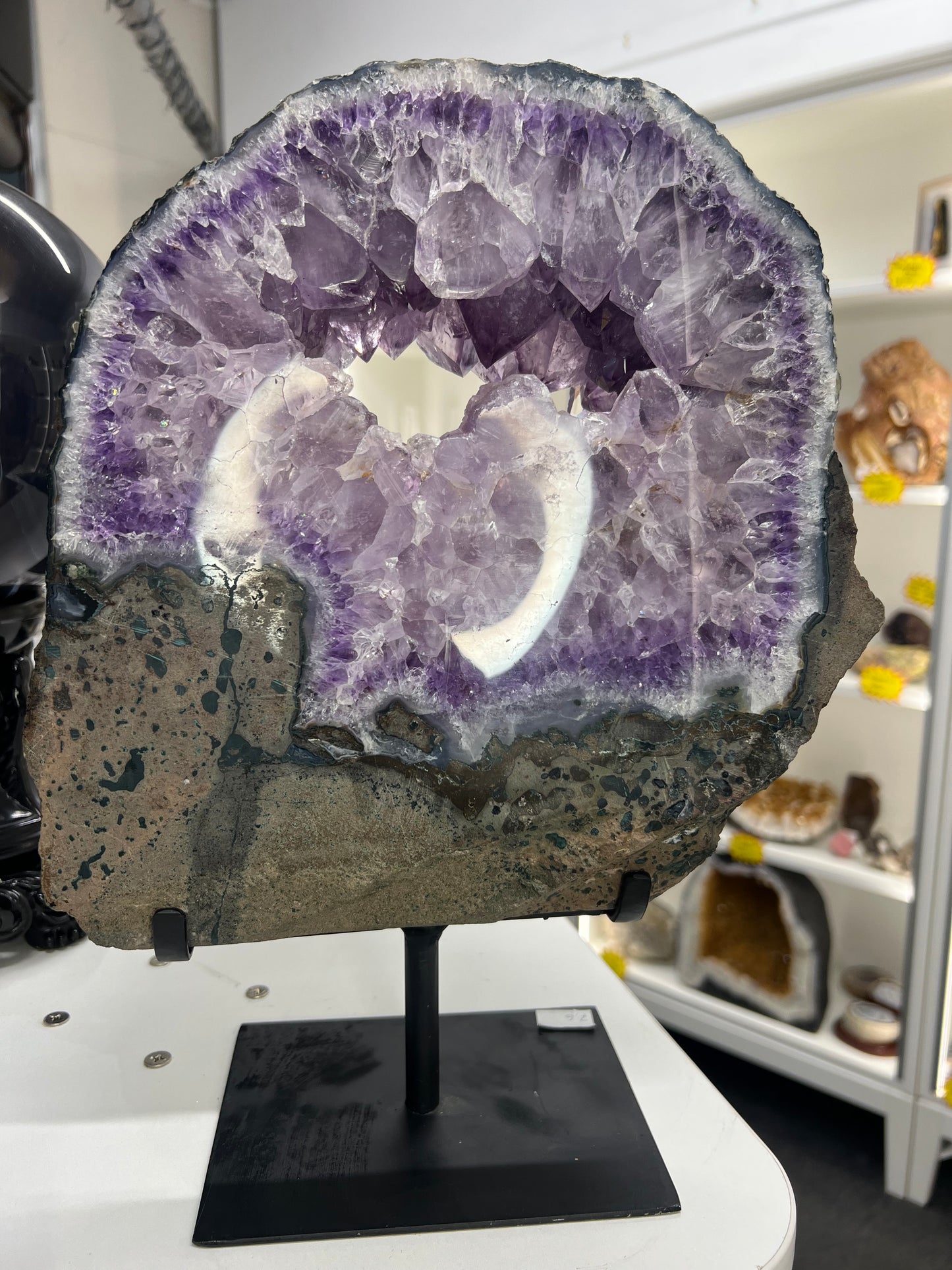 Amethyst on Metal Stand