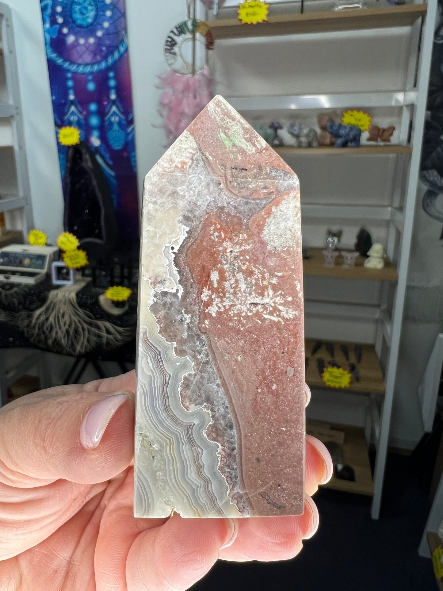 Mexican Lace Agate Tower