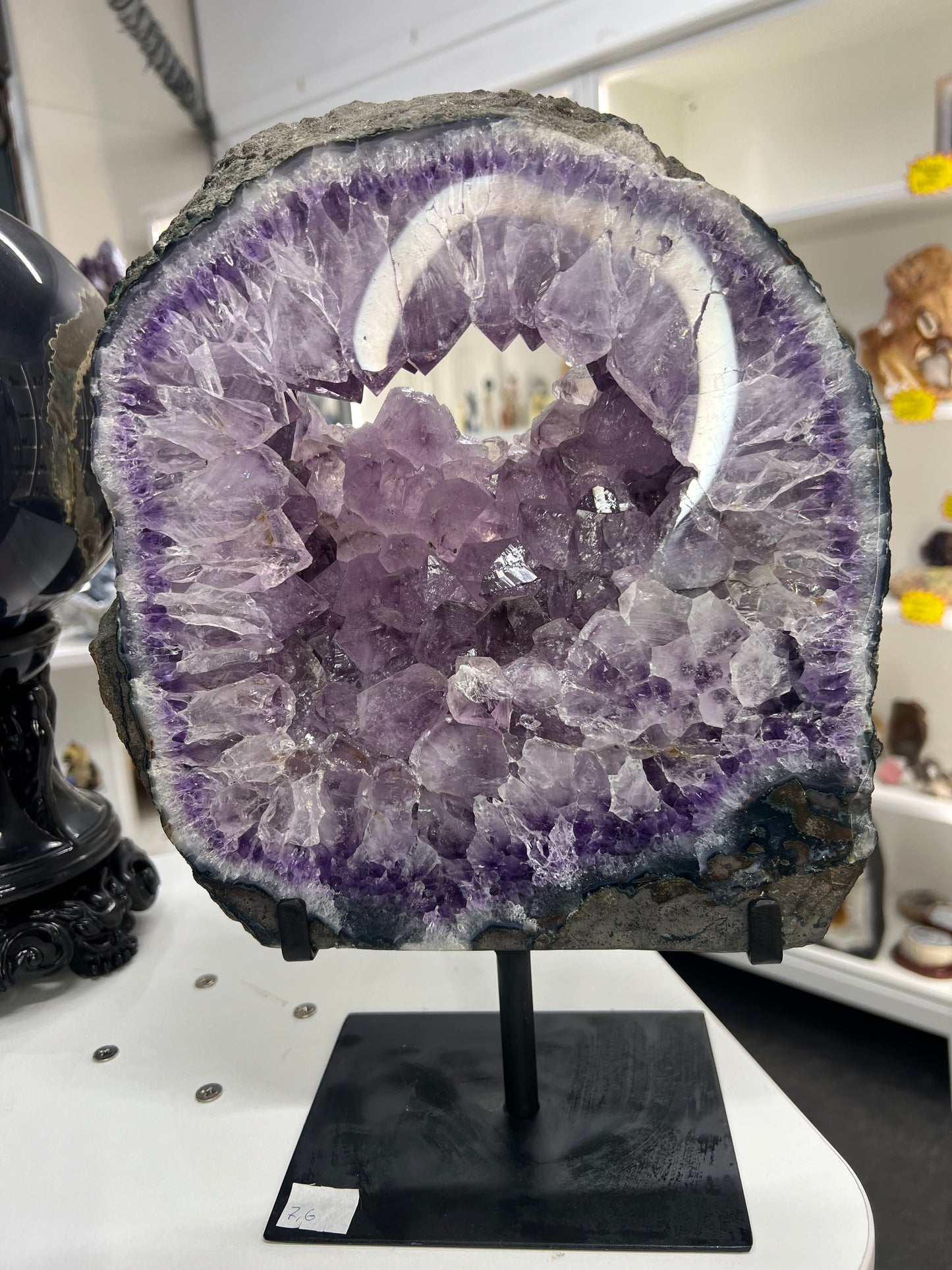 Amethyst on Metal Stand