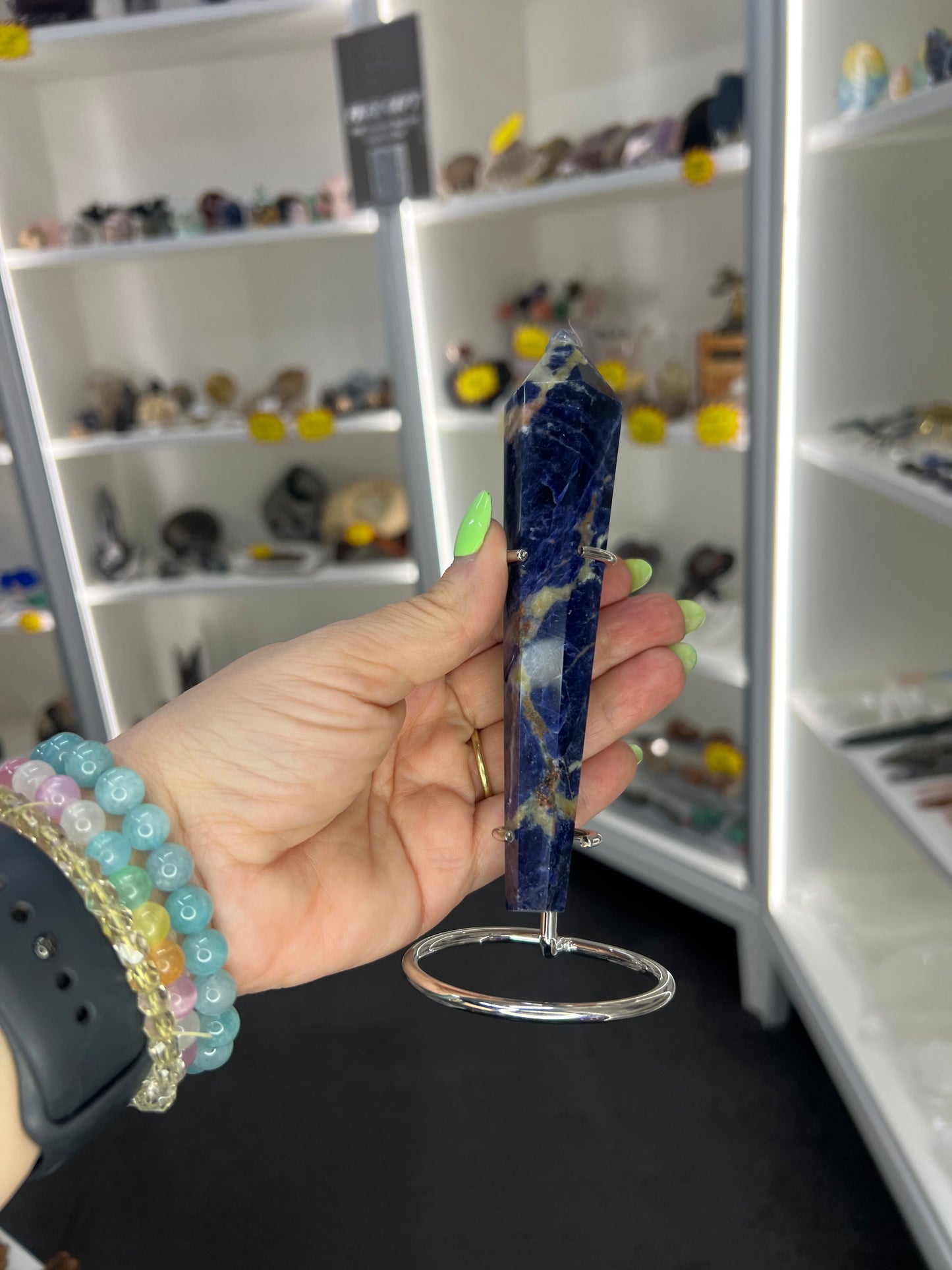 Sodalite Wand on Stand