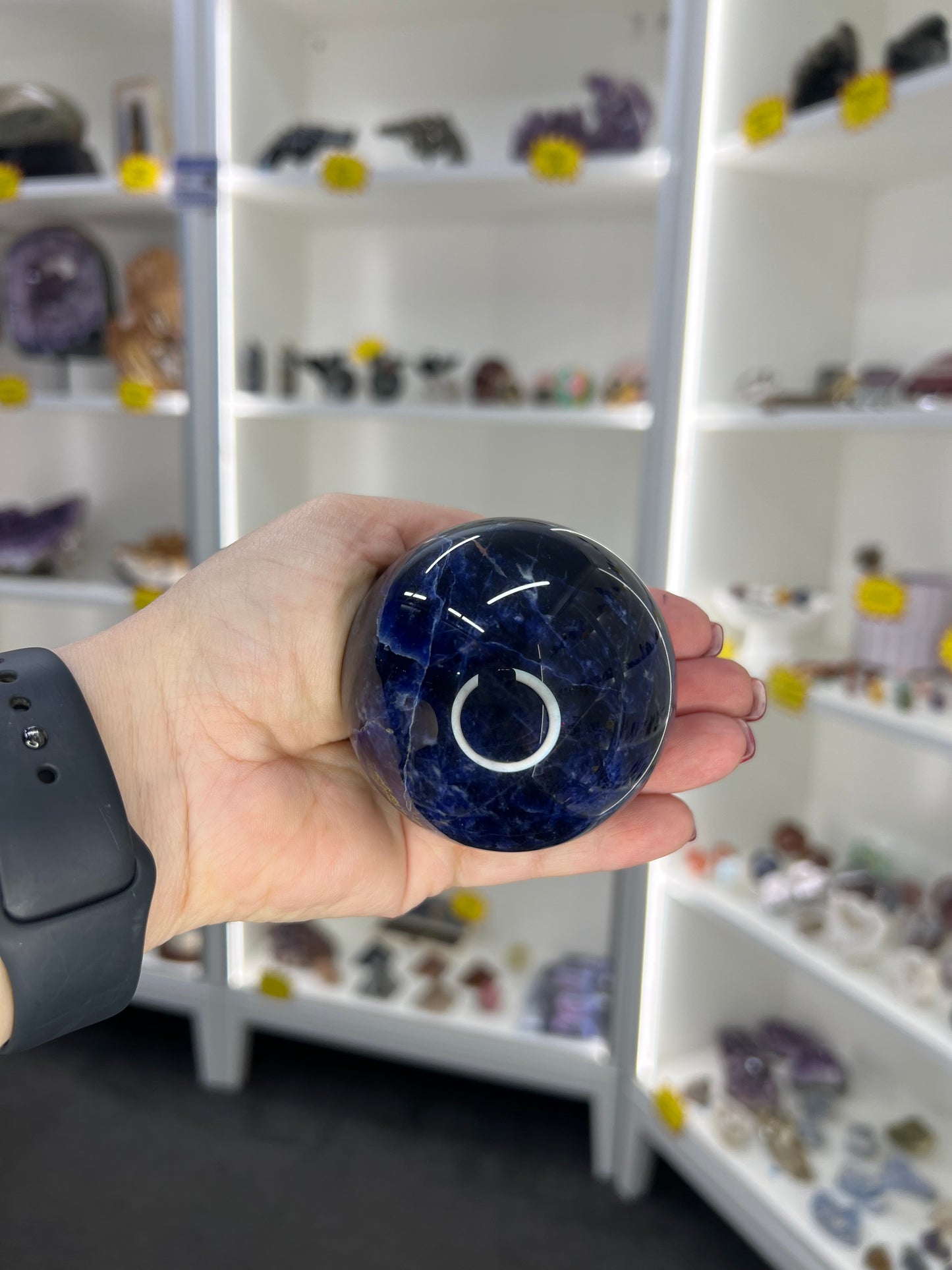 Sodalite Sphere with Stand