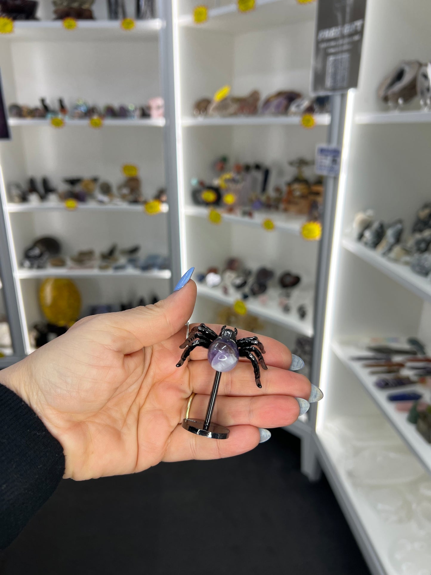 Amethyst Spider on Stand