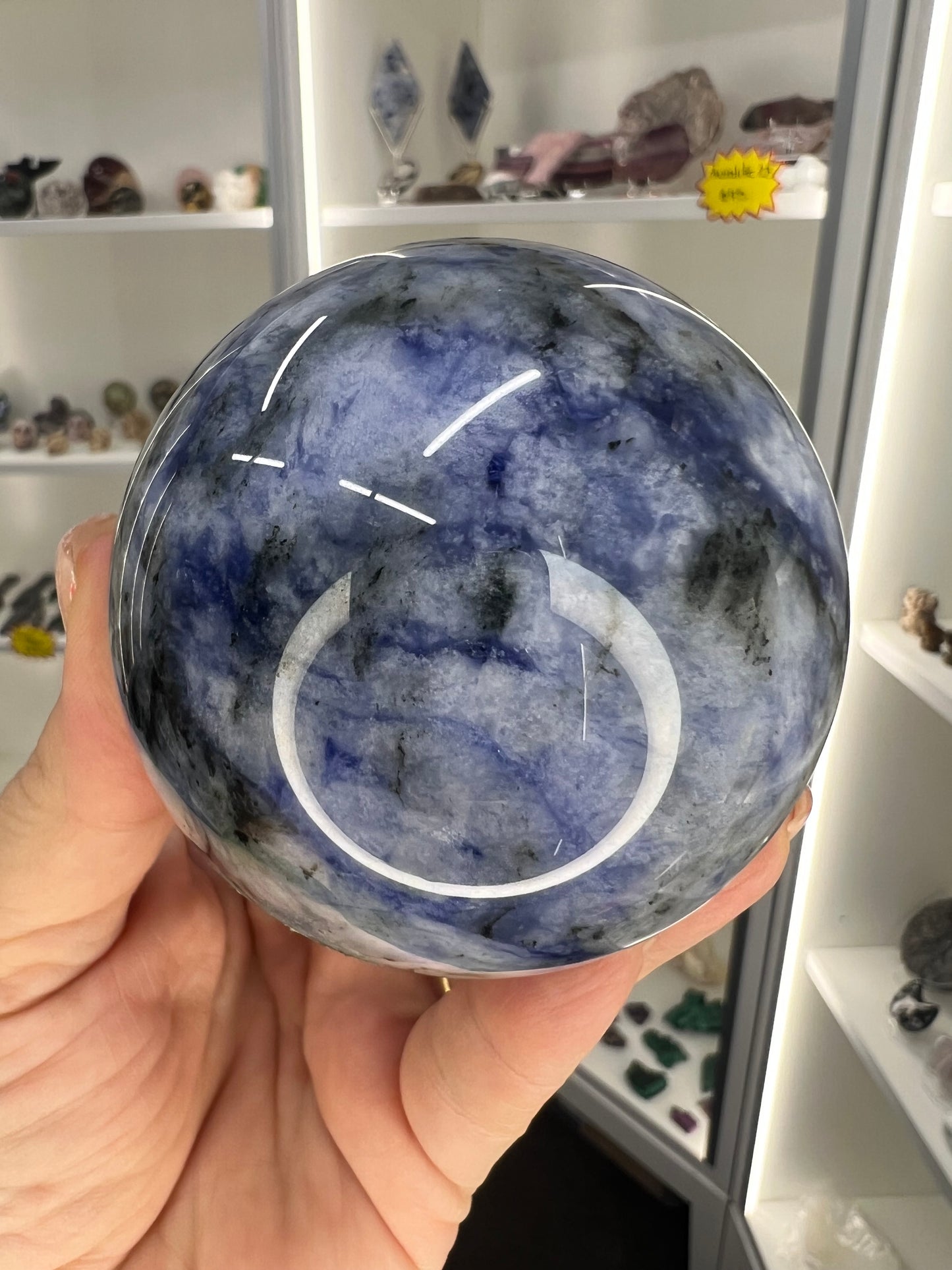 Dumortierite Sphere with Stand